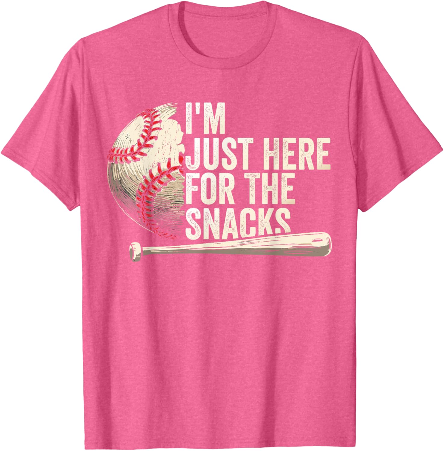 Funny Fantasy Baseball League T-Shirt I'm Just Here For The Snacks - 6