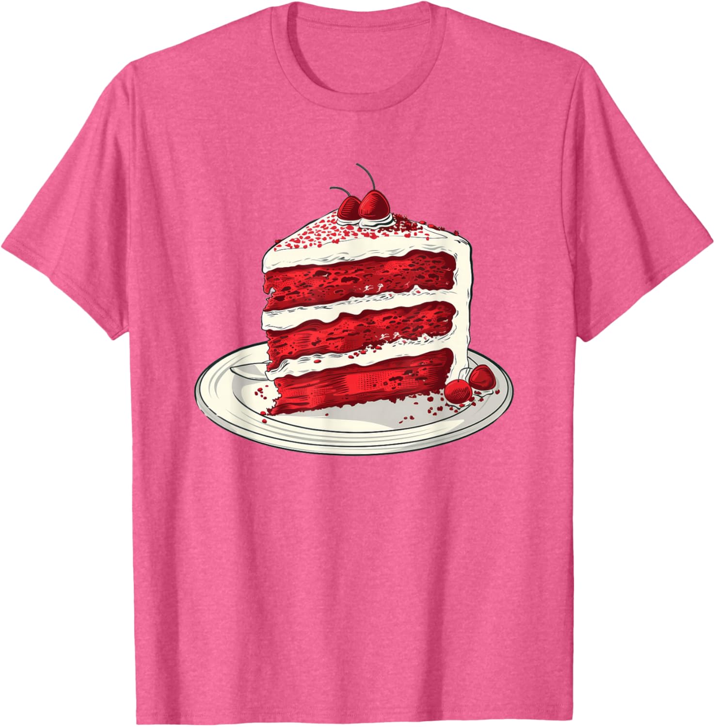 Delicious Red Velvet Cake Design T-Shirt for Baking Lovers and Foodies - 3