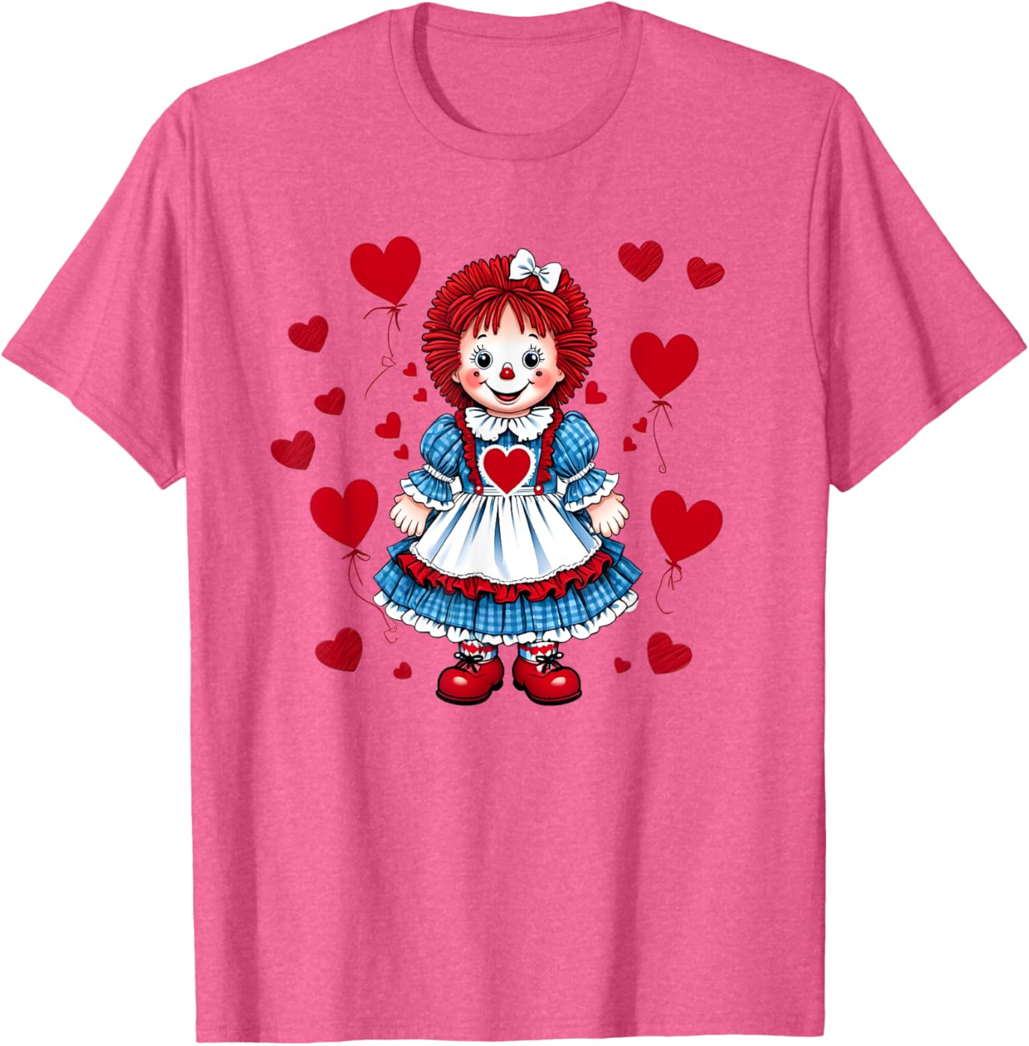 Raggedy Ann Valentine's Day Heart T-Shirt for Sweethearts and Friends - 12