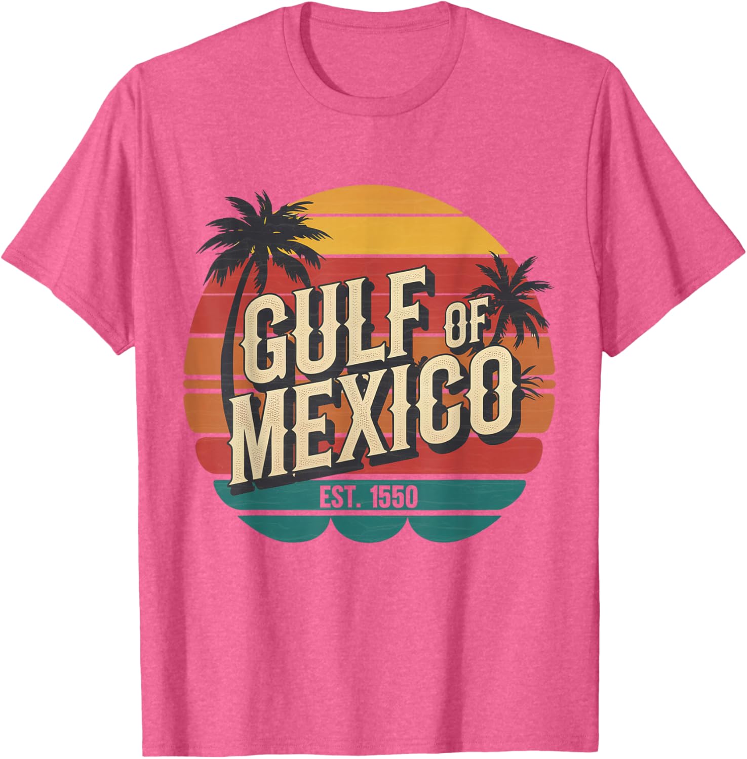 Vintage Gulf of Mexico EST 1550 Retro T-Shirt for Beach Lovers - 12
