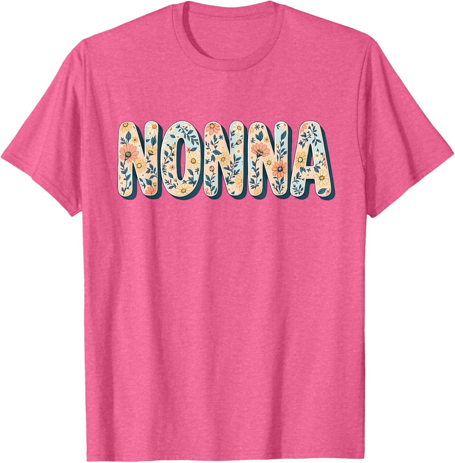 Wildflowers Nonna Floral Mother's Day T-Shirt for Stylish Grandmas - 16