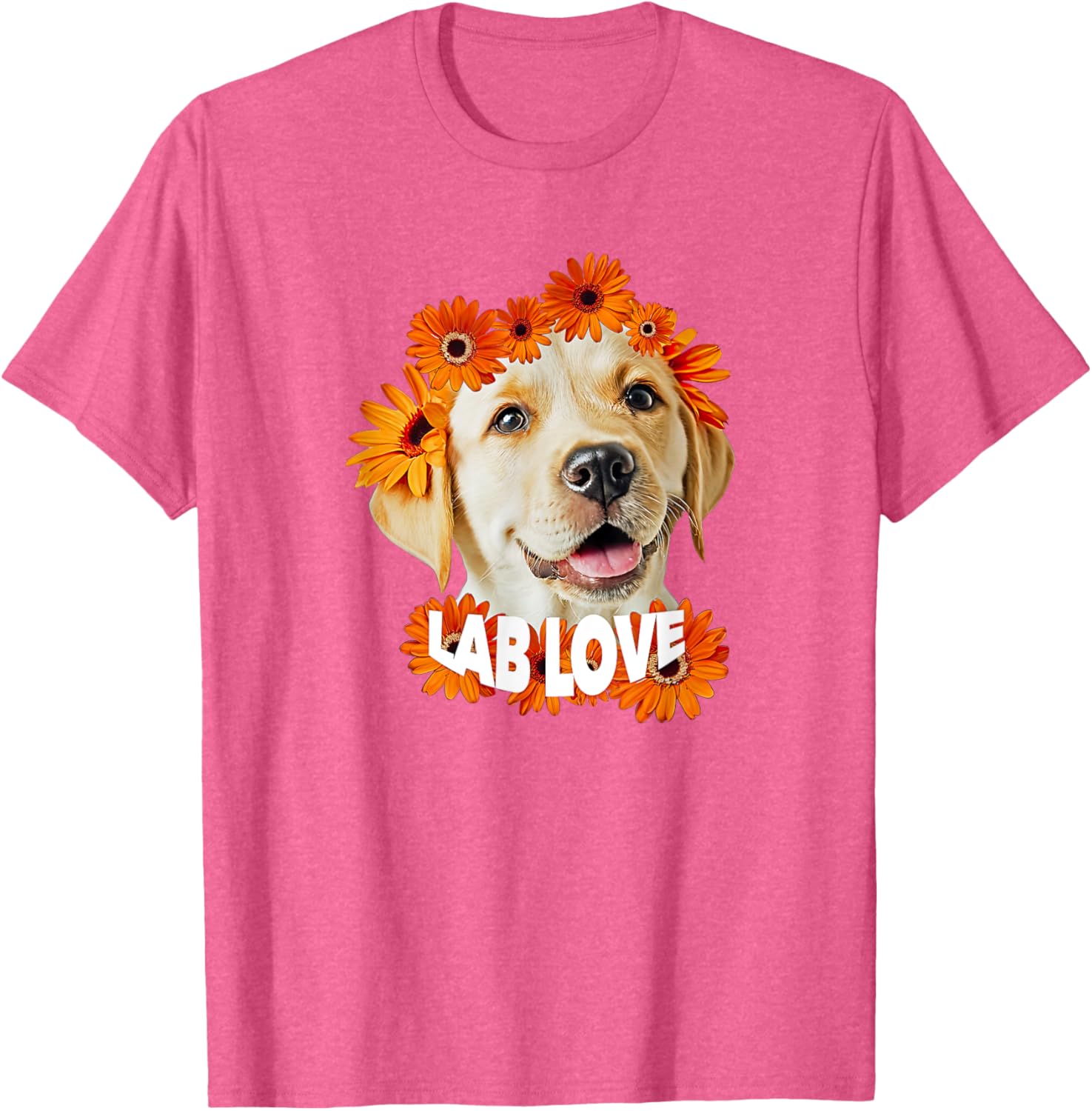 Yellow Labrador Love T-Shirt for Dog Moms and Dads - Daisy Puppy Design - 7