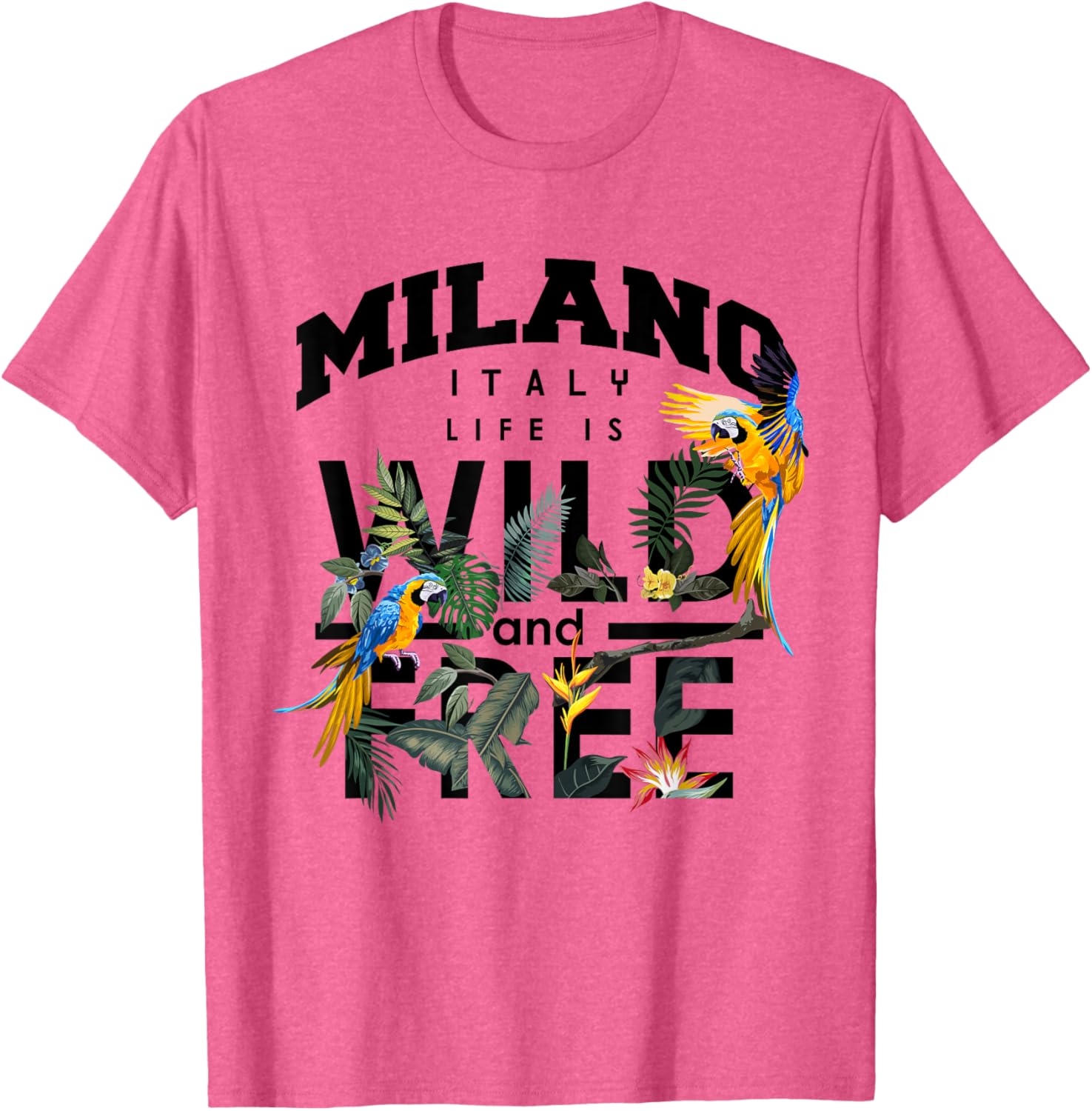 I Love Milano Floral Graphic T-Shirt for Wild & Free Spirits - 21