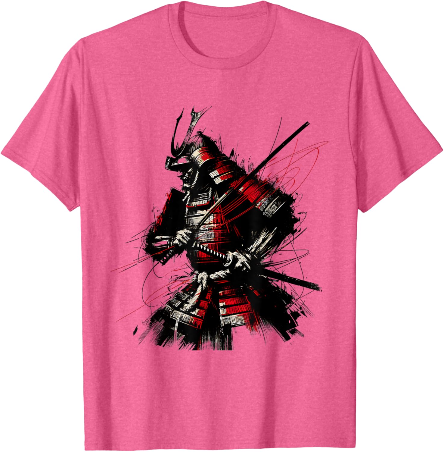 Samurai Brush Stroke Vintage Fighter T-Shirt for Art Lovers - 7