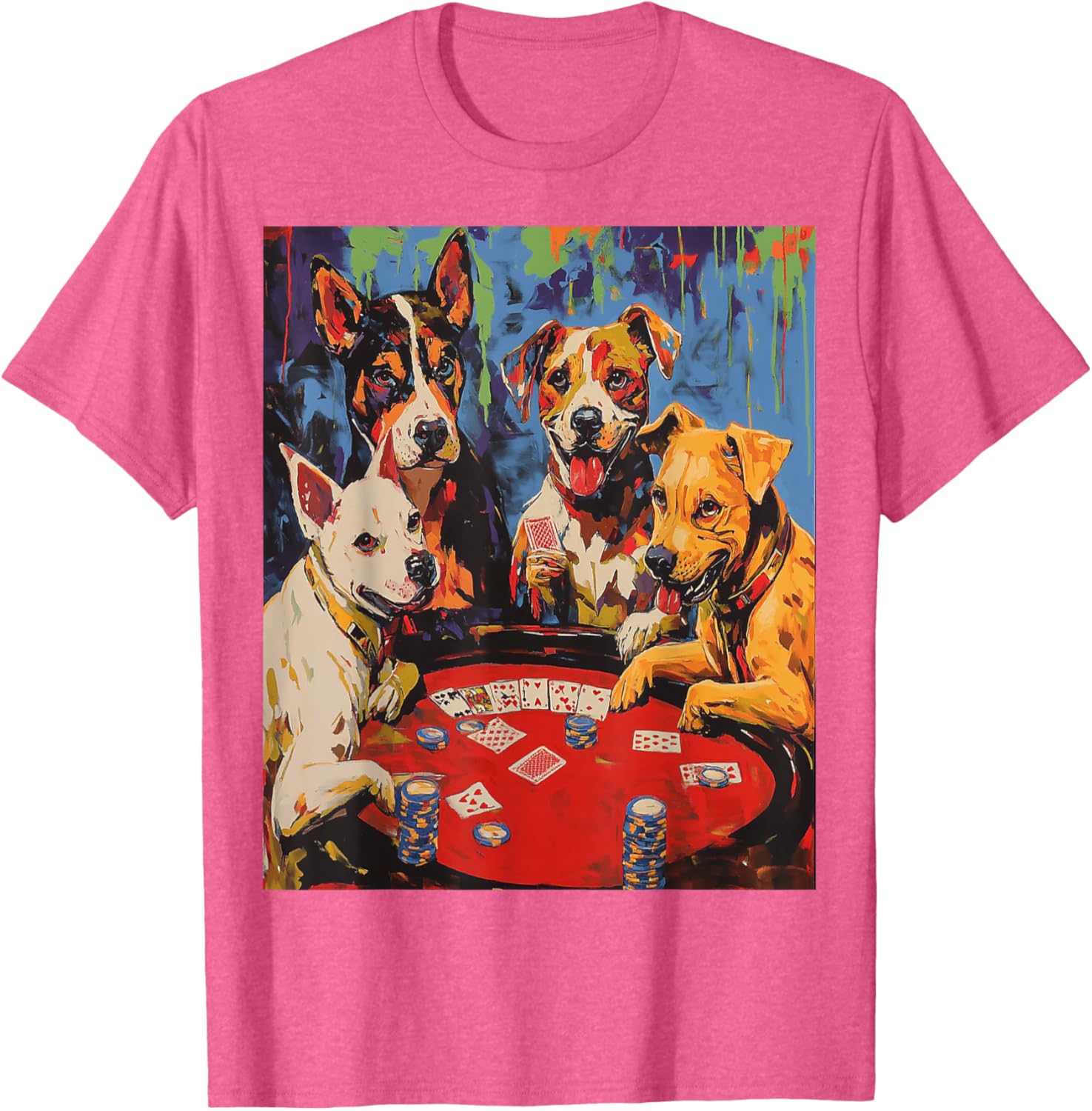 Dogs Playing Poker T-Shirt for Fun Pet Lovers - Stylish Graphic Tee - 6
