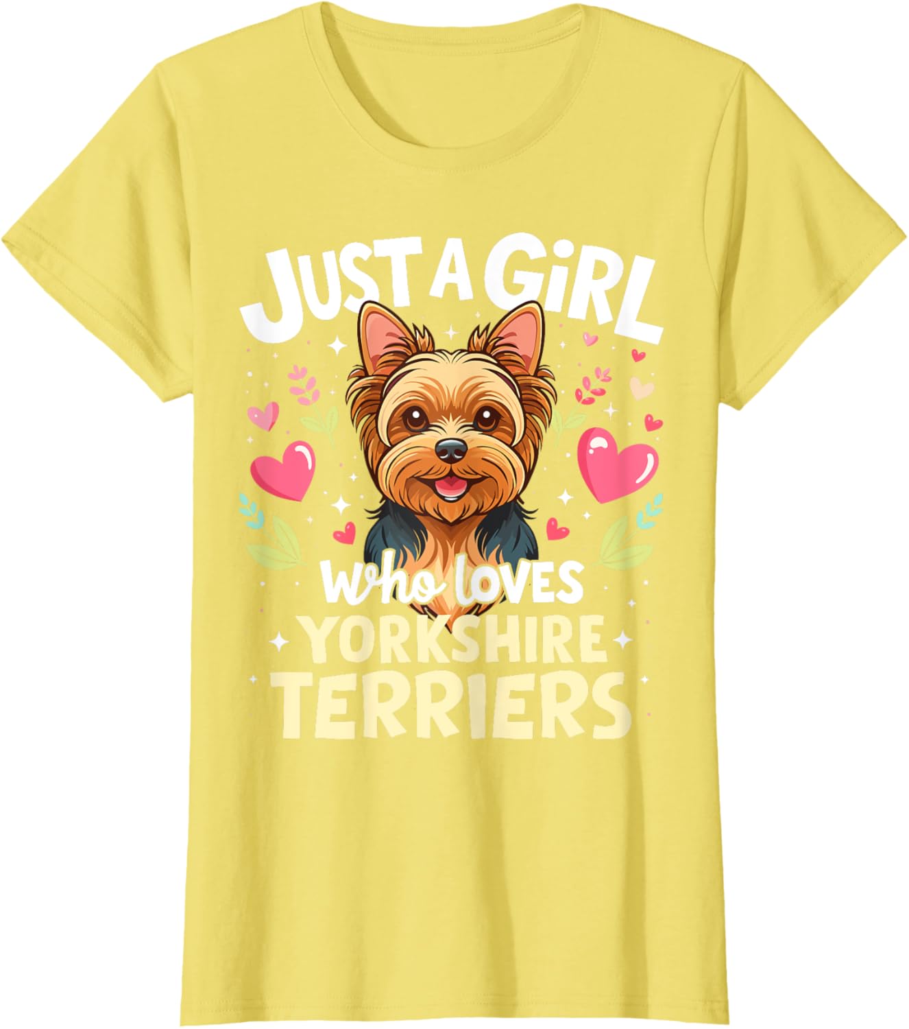 Cute Yorkshire Terrier Puppy T-Shirt for Pet Lover Girls - 23