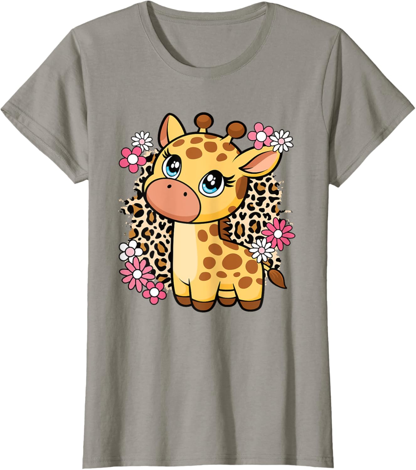 Cute Giraffe Flower T-Shirt for Women, Girls, and Kids - Perfect Gift! - 13