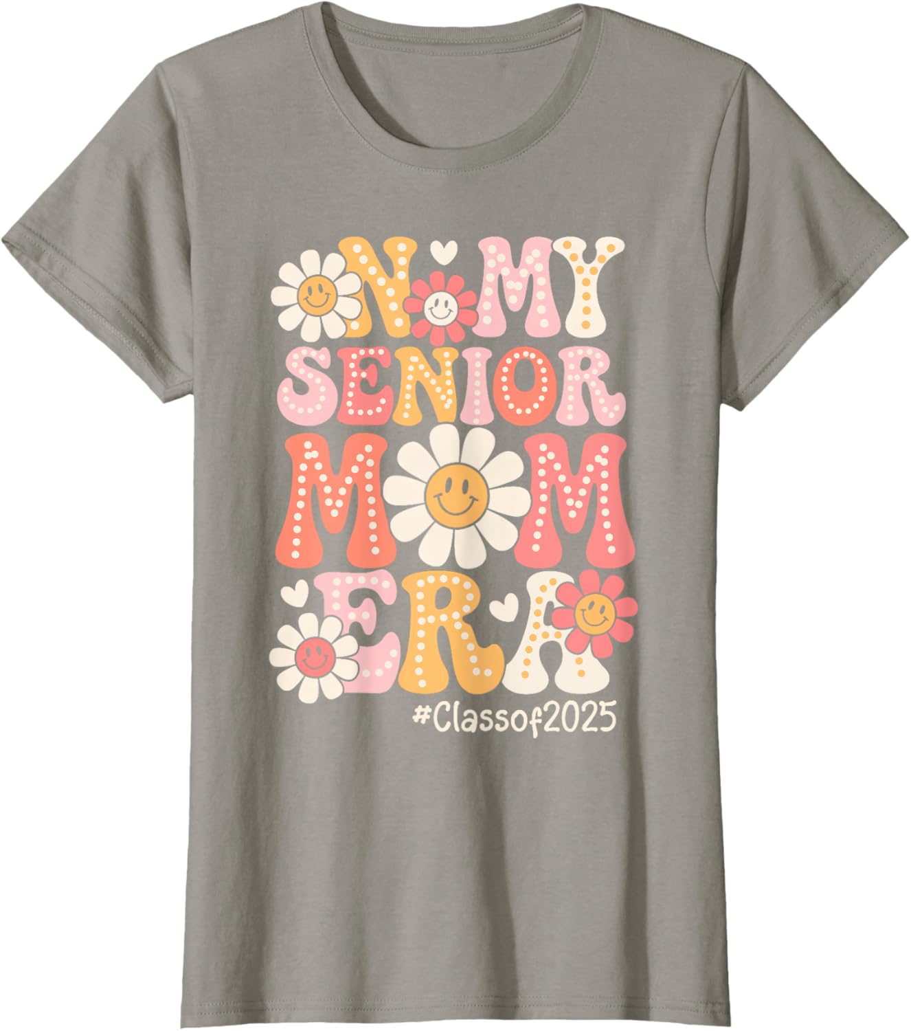 Groovy Senior Mom Era Class of 2025 T-Shirt for Proud Moms - 5