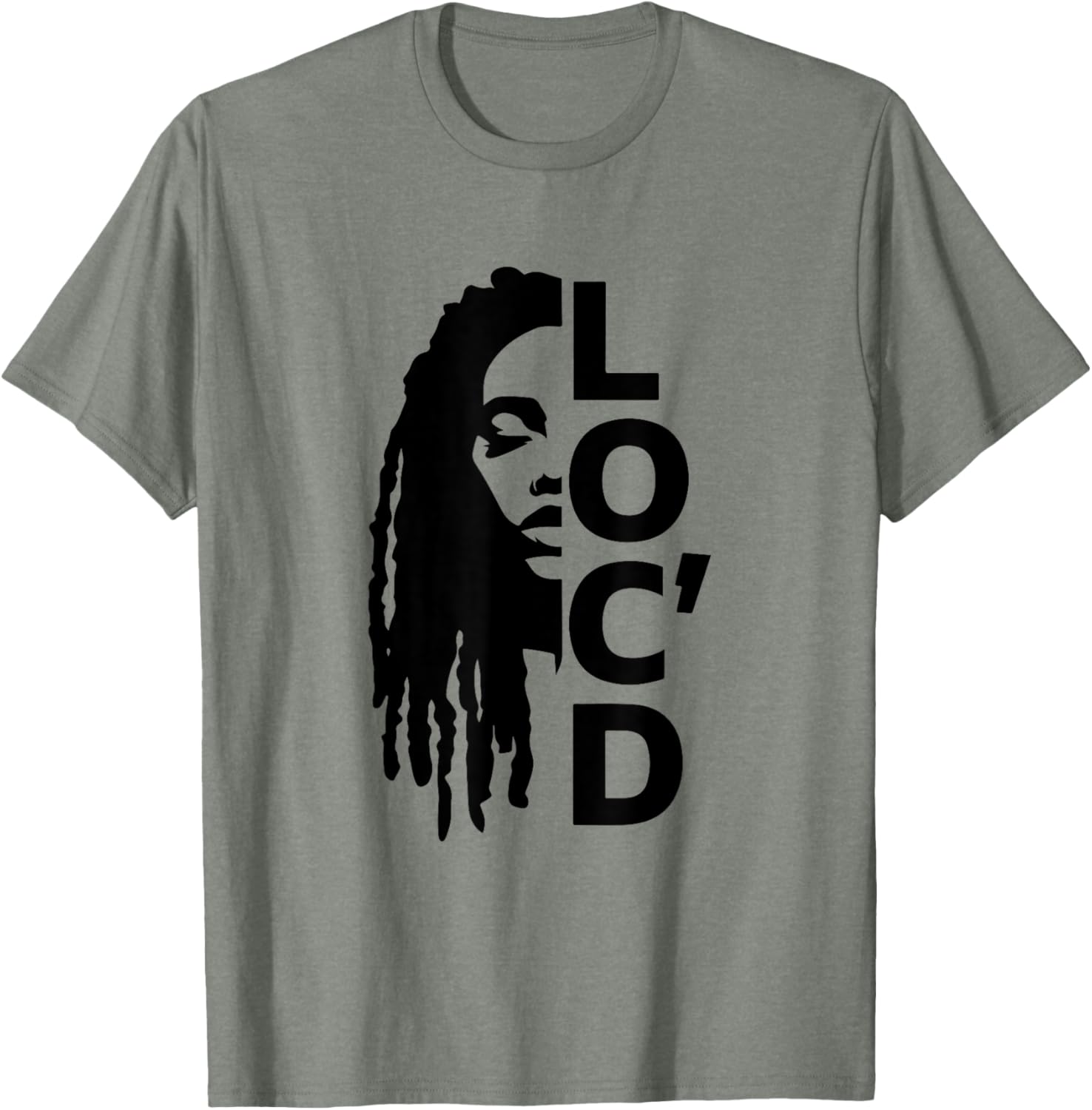 Loc'd For Life Afro Locs T-Shirt for Proud Black Melanin Women - 8