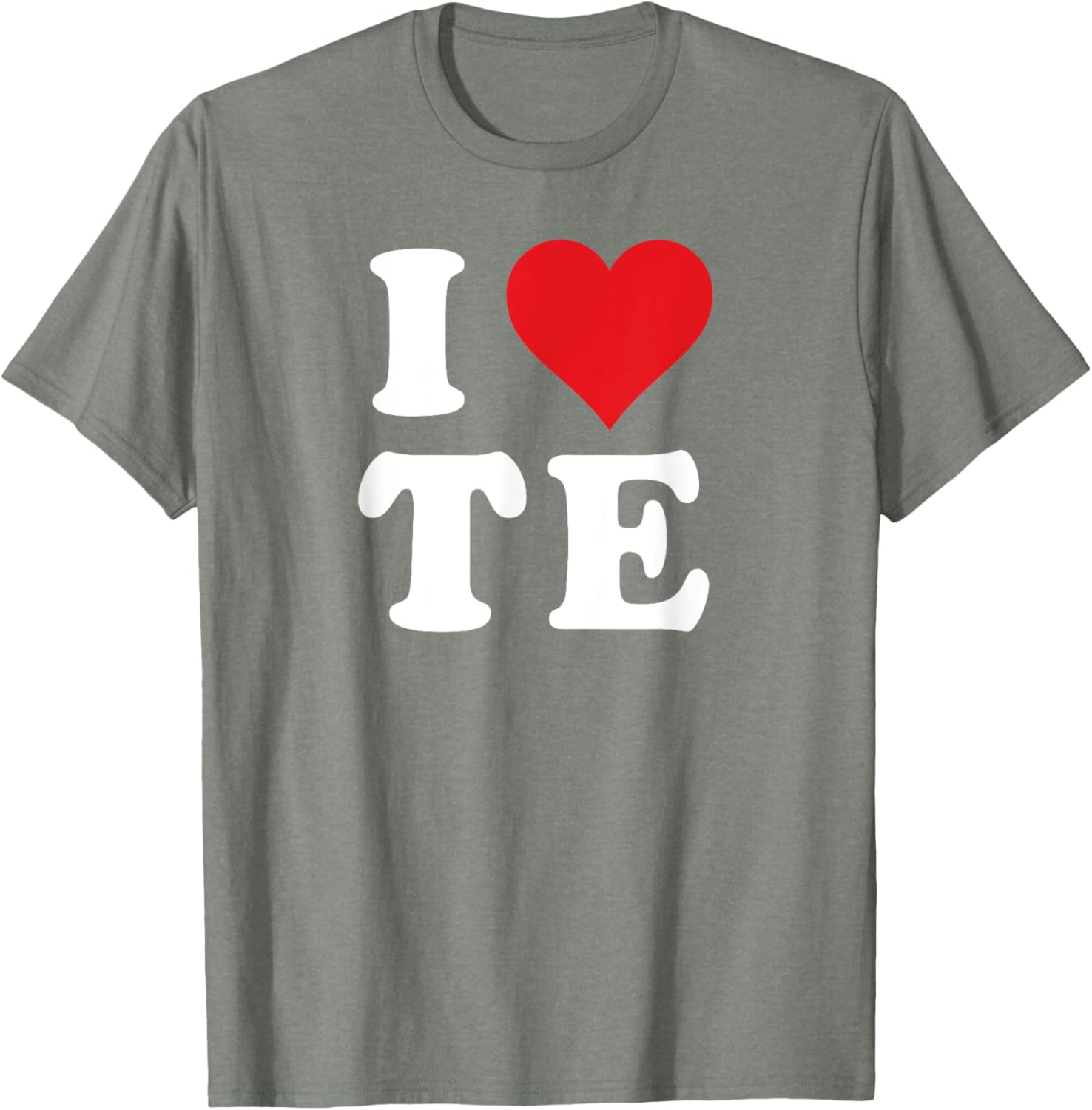 I Love TE Initials Heart T-Shirt for Personalization and Style - 8
