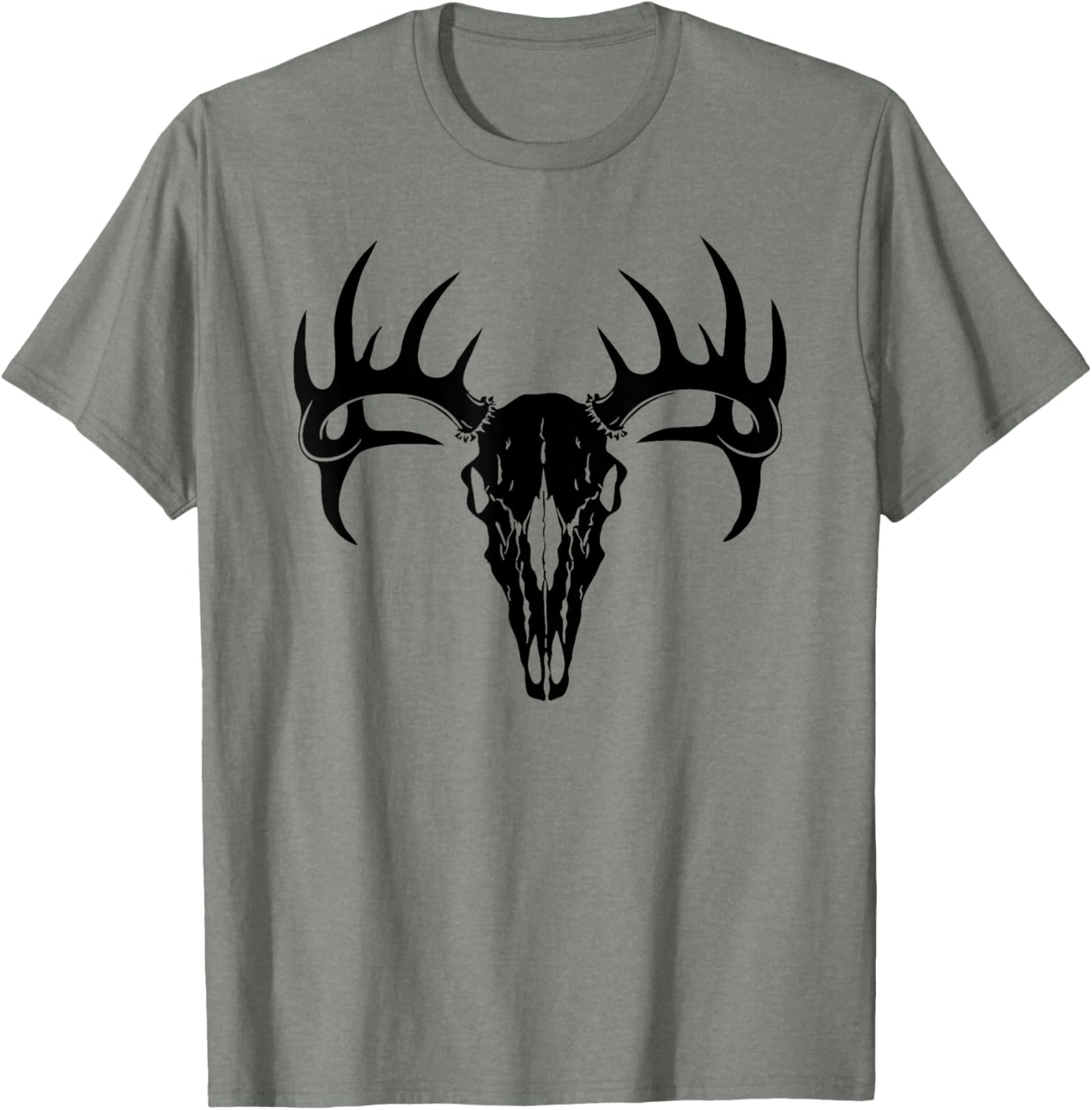 Stylish Deer Antler Deer Skull T-Shirt for Outdoor Enthusiasts - 8