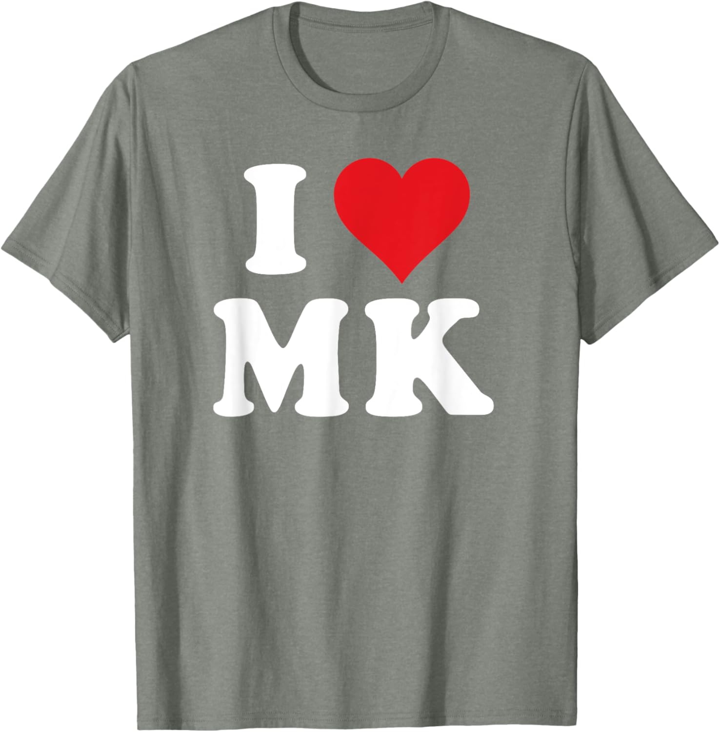I Love MK Initials T-Shirt for Personalized Style and Comfort - 14