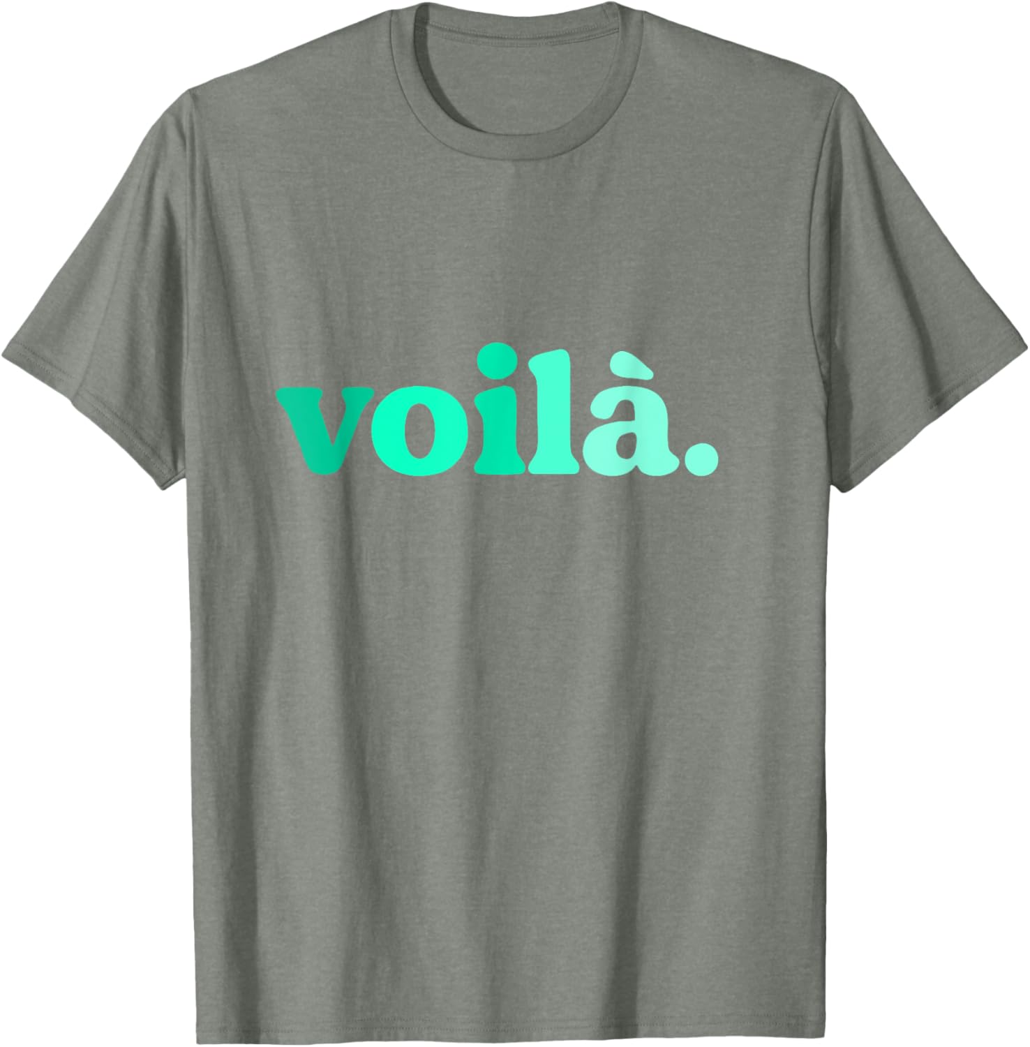 Teal Aqua Voila Me Again Graphic T-Shirt for Stylish Comfort - 6