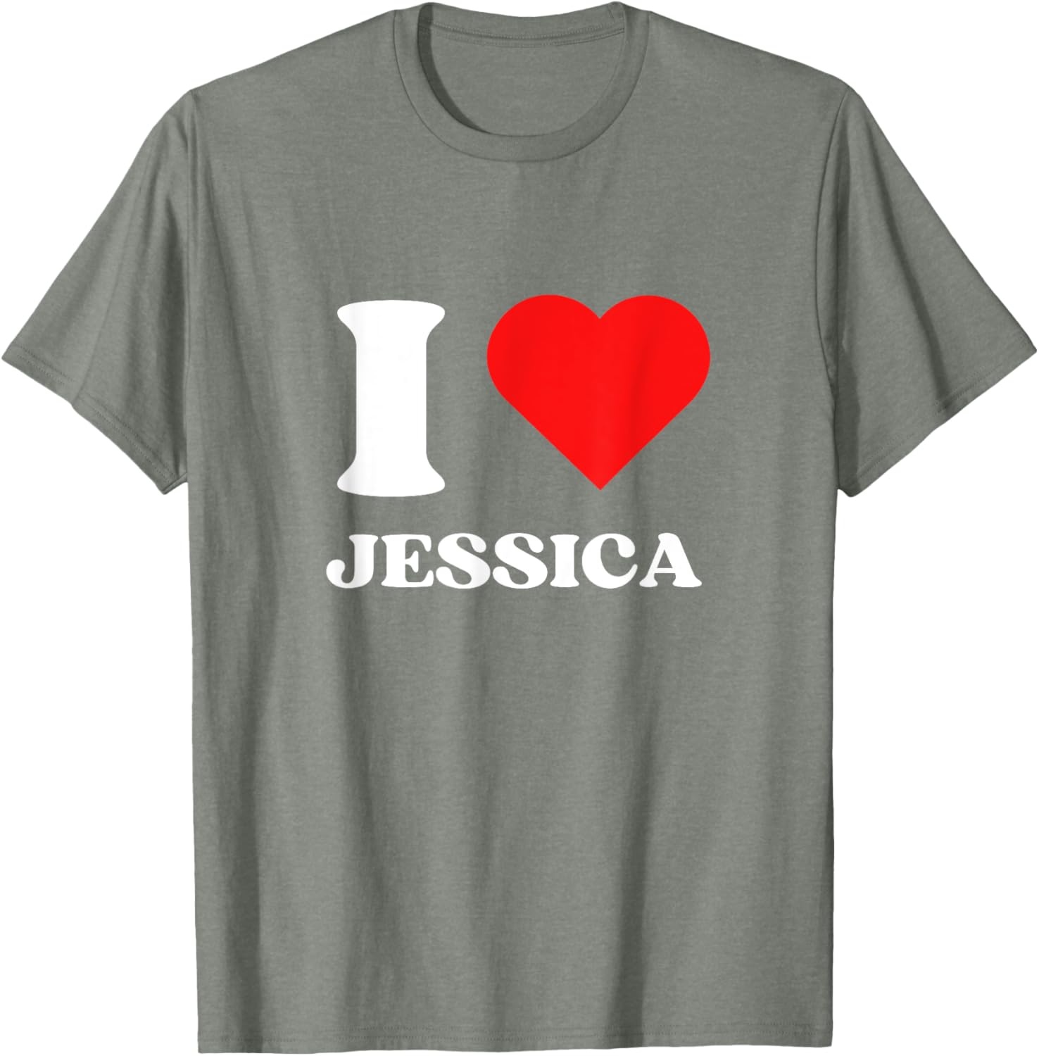 I Love Jessica Y2K Heart Graphic Valentine's Day T-Shirt for Women - 13