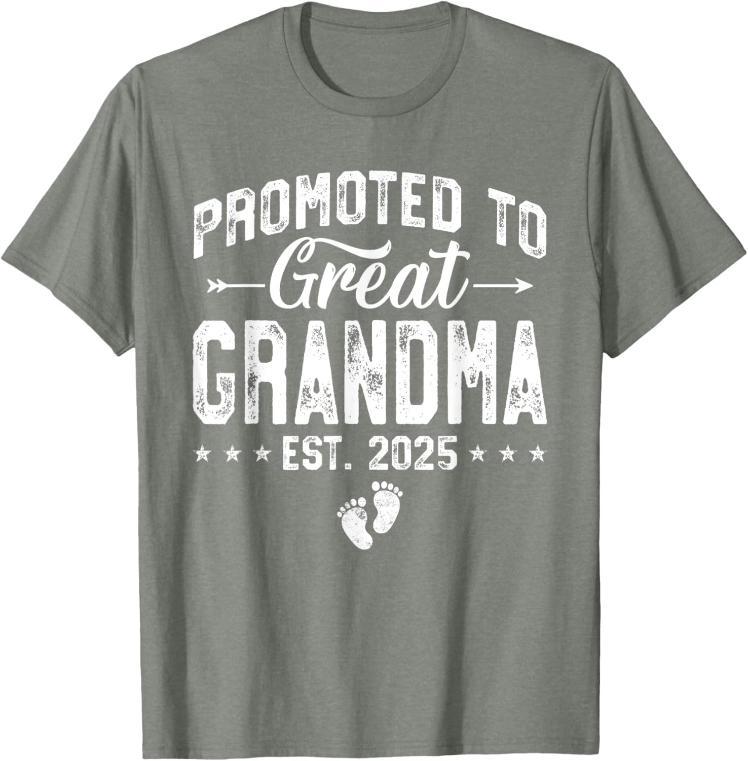 Promoted to Great Grandma 2025 Cute T-Shirt for New Grandparents - 6