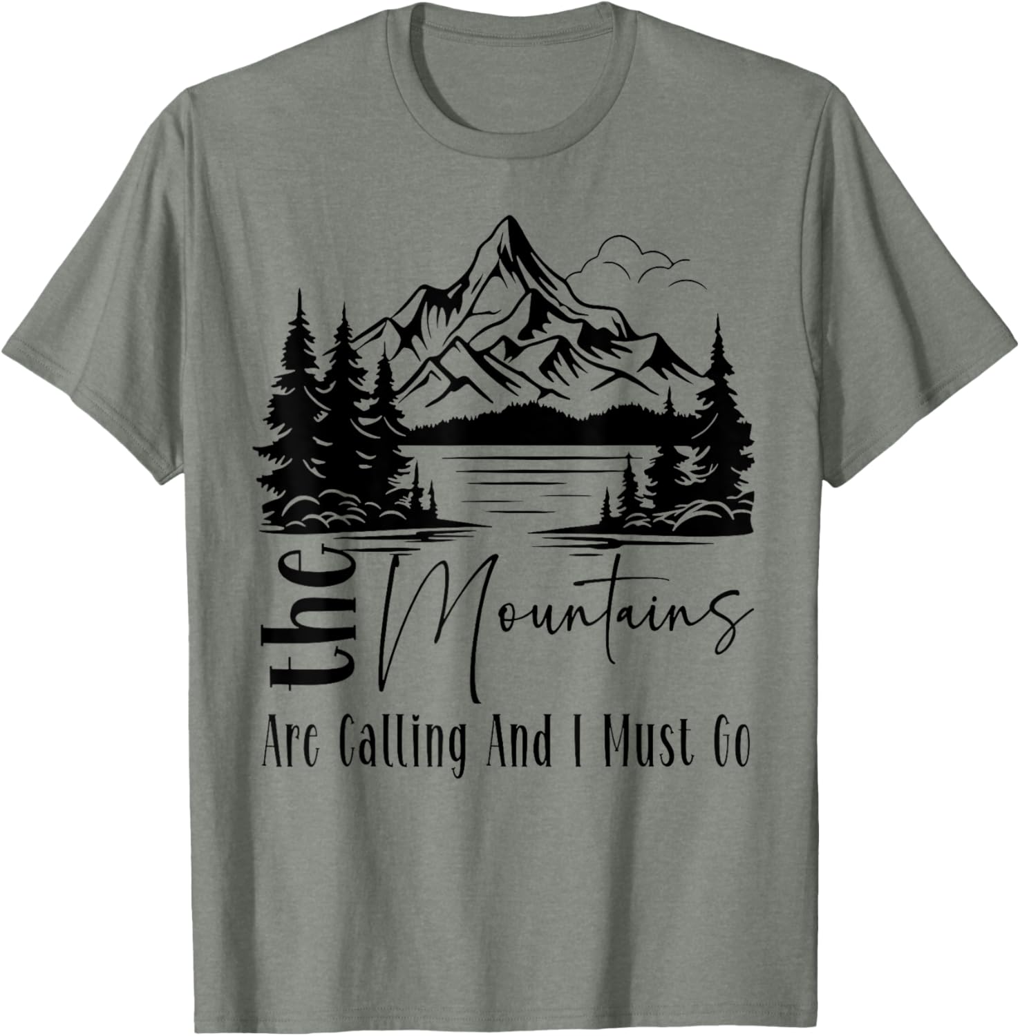 Funny Camping Hiking T-Shirt - The Mountains Are Calling Tee for Adventurers - 10