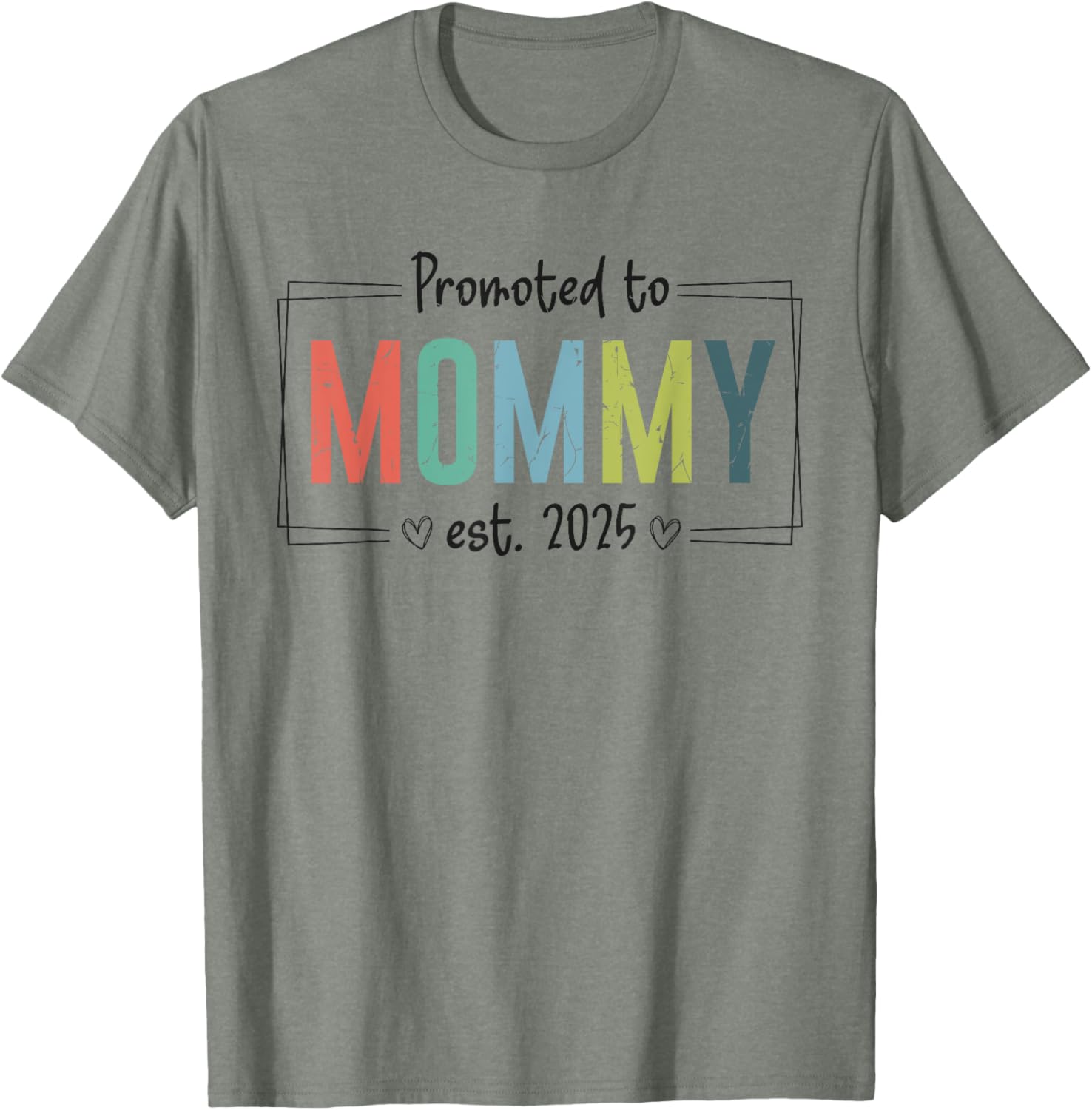 Promoted to Mommy 2025 Mother's Day T-Shirt for Expecting Moms - 1