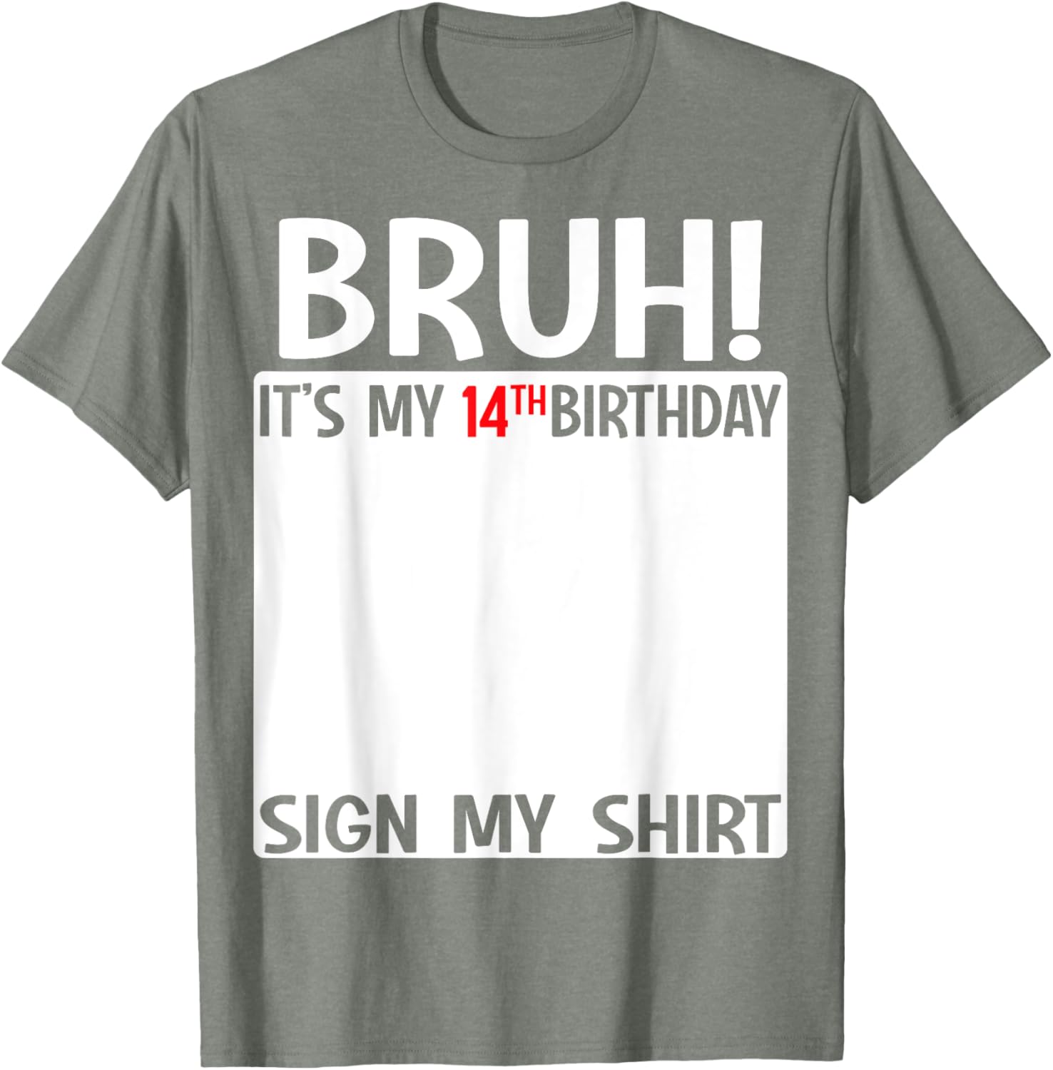 Cool 14th Birthday Sign My Shirt T-Shirt for Fun Celebrations - 16