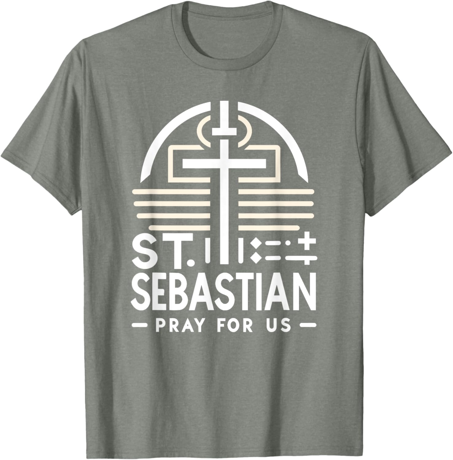 St Sebastian Pray for Us Catholic Prayer T-Shirt for Faithful Wear - 2