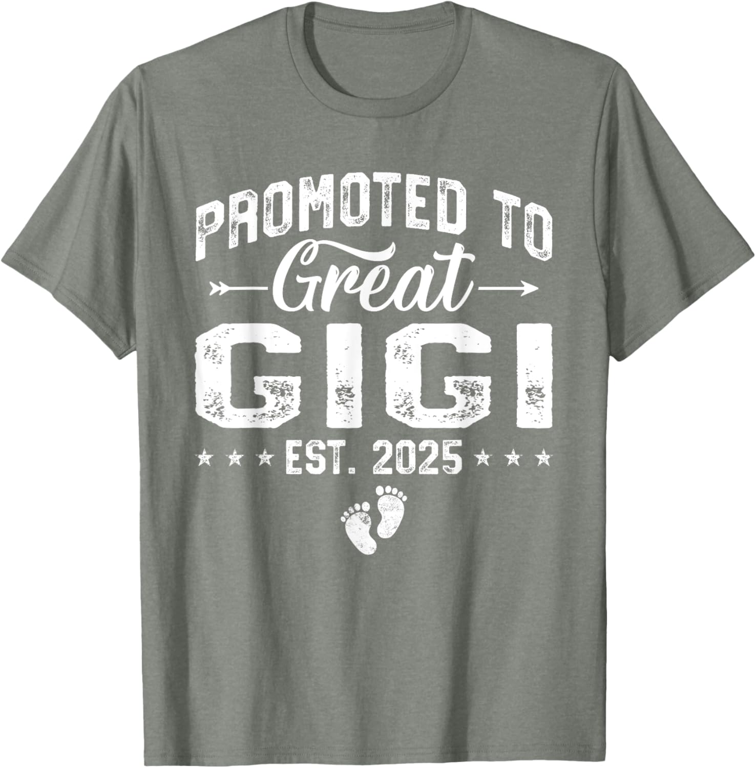 Promoted to Great Gigi 2025 Grandma T-Shirt Gift for New Grandparents - 13