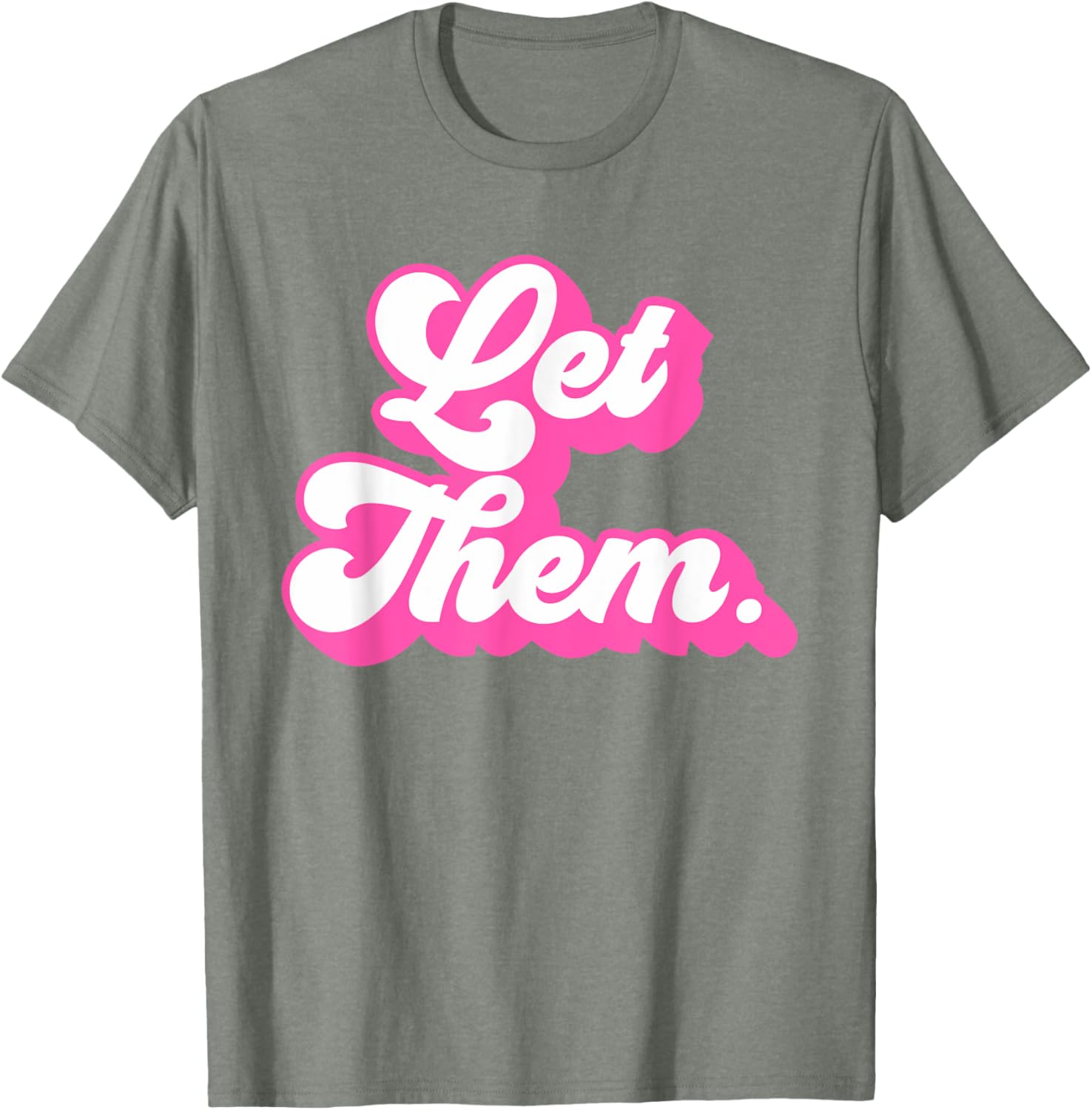 Groovy Retro Hot Pink Let Them T-Shirt for Girls and Women Fashion - 10