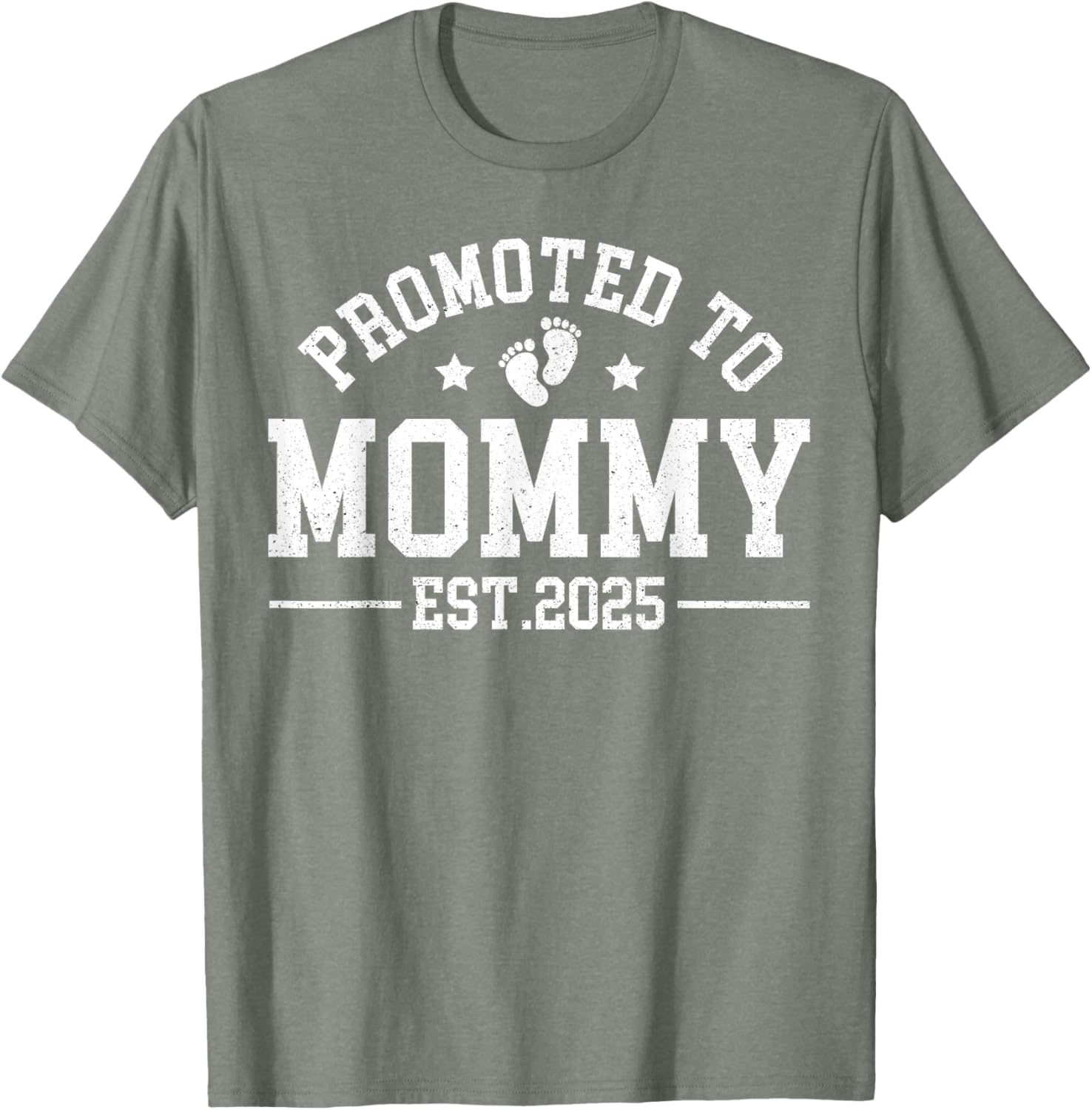 Promoted To Mommy Est 2025 Matching Baby Announcement T-Shirt - 5