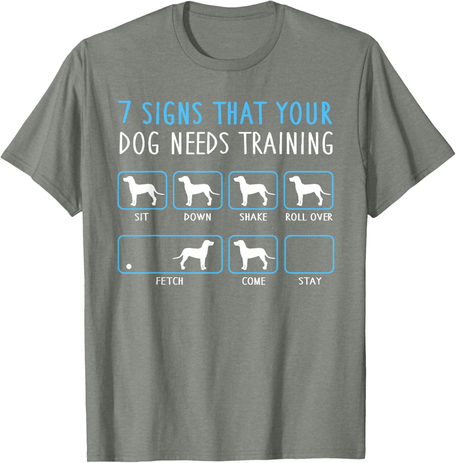 Funny Dog Training T-Shirt 7 Signs Your Pup Needs Training for Pet Lovers - 8