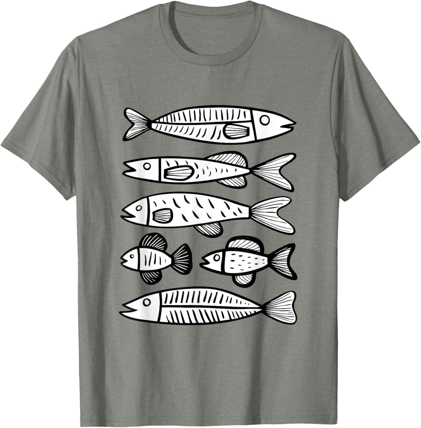 Minimalist Fish Pattern T-Shirt for Ocean Lovers – Stylish and Unique Design - 13
