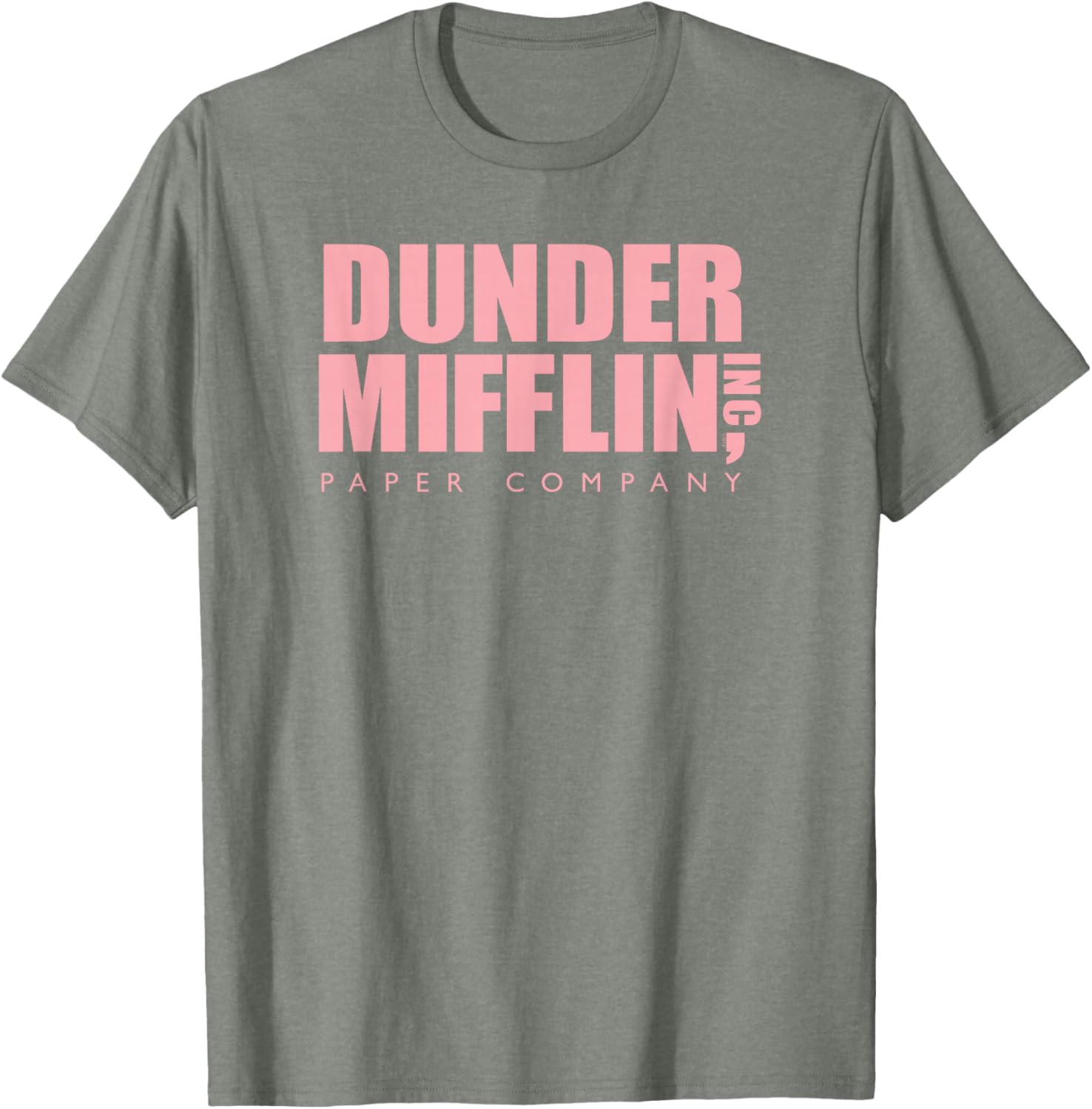 Pink Dunder Mifflin Logo T-Shirt for Office Fans - Fun Casual Wear - 11