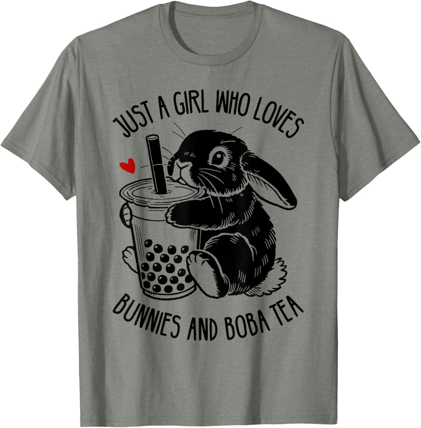 Just A Girl Who Loves Bunnies and Boba Tea Holland Lop T-Shirt - 3