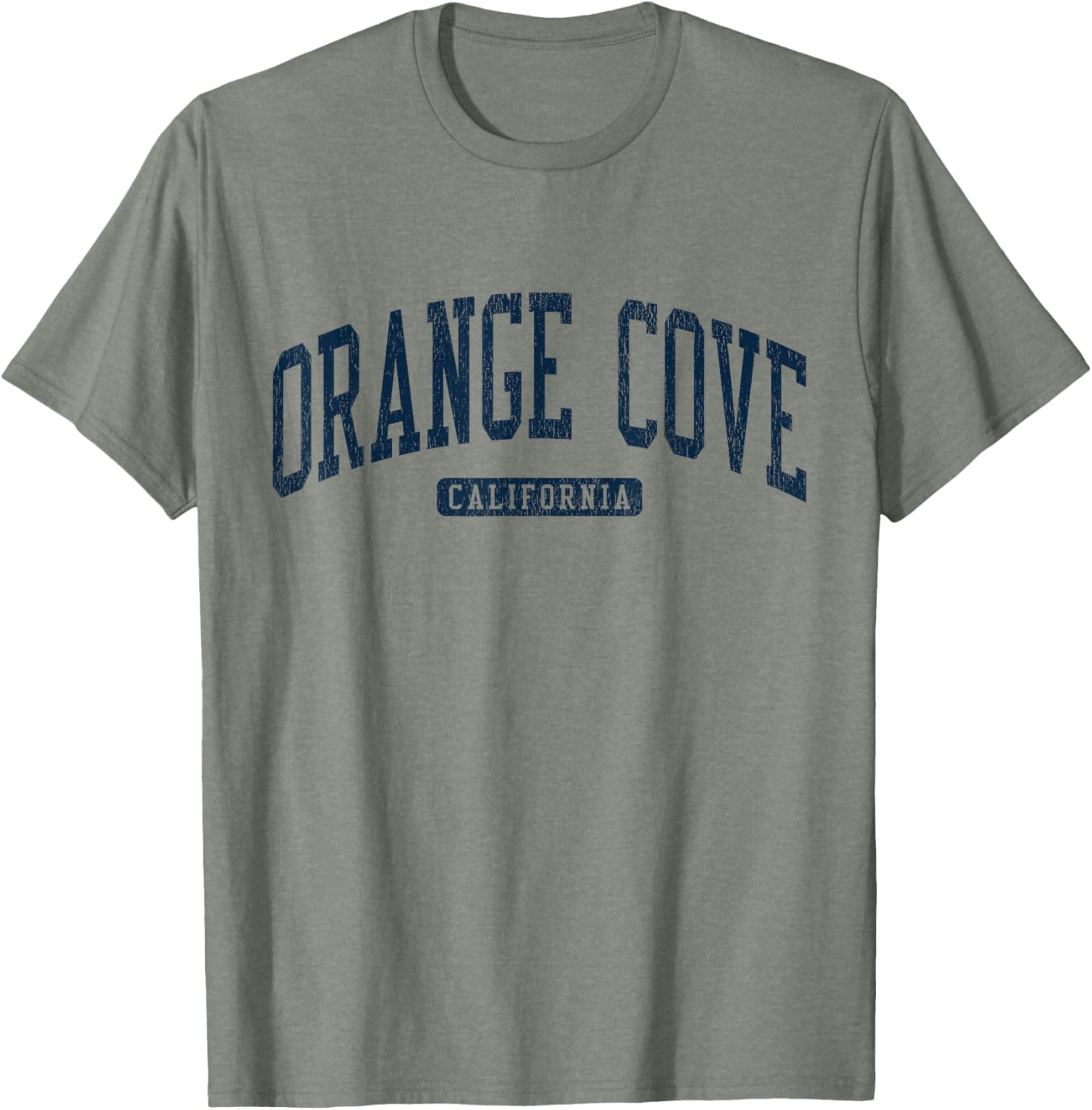 Orange Cove California College Style Blue T-Shirt for Students and Alumni - 6