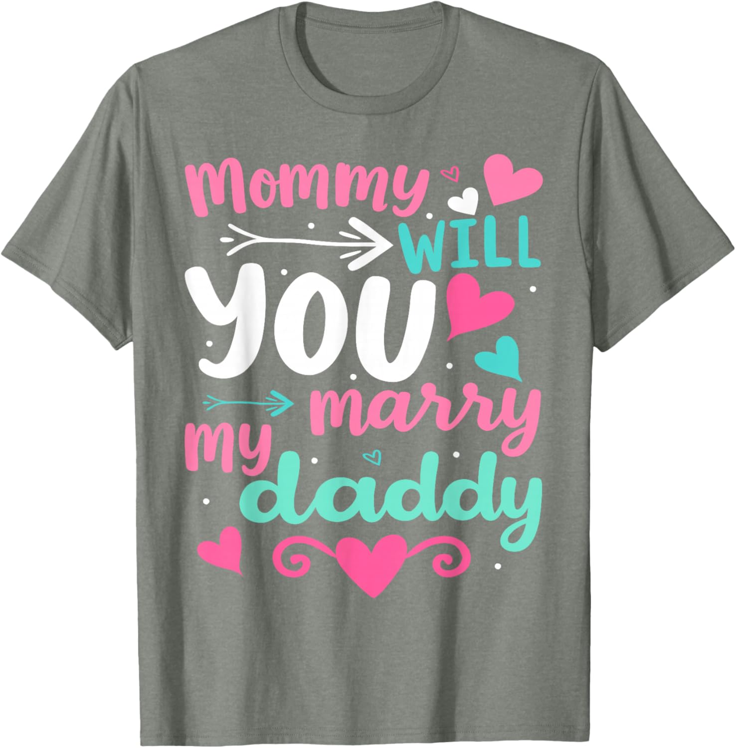 Funny Toddler T-Shirt Mommy Will You Marry My Daddy Wedding Gift - 7