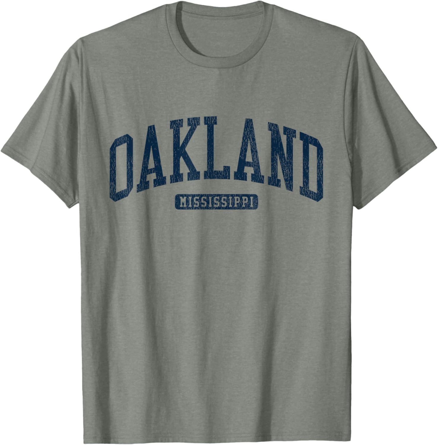 Oakland Mississippi College University Style Blue T-Shirt for Students - 12