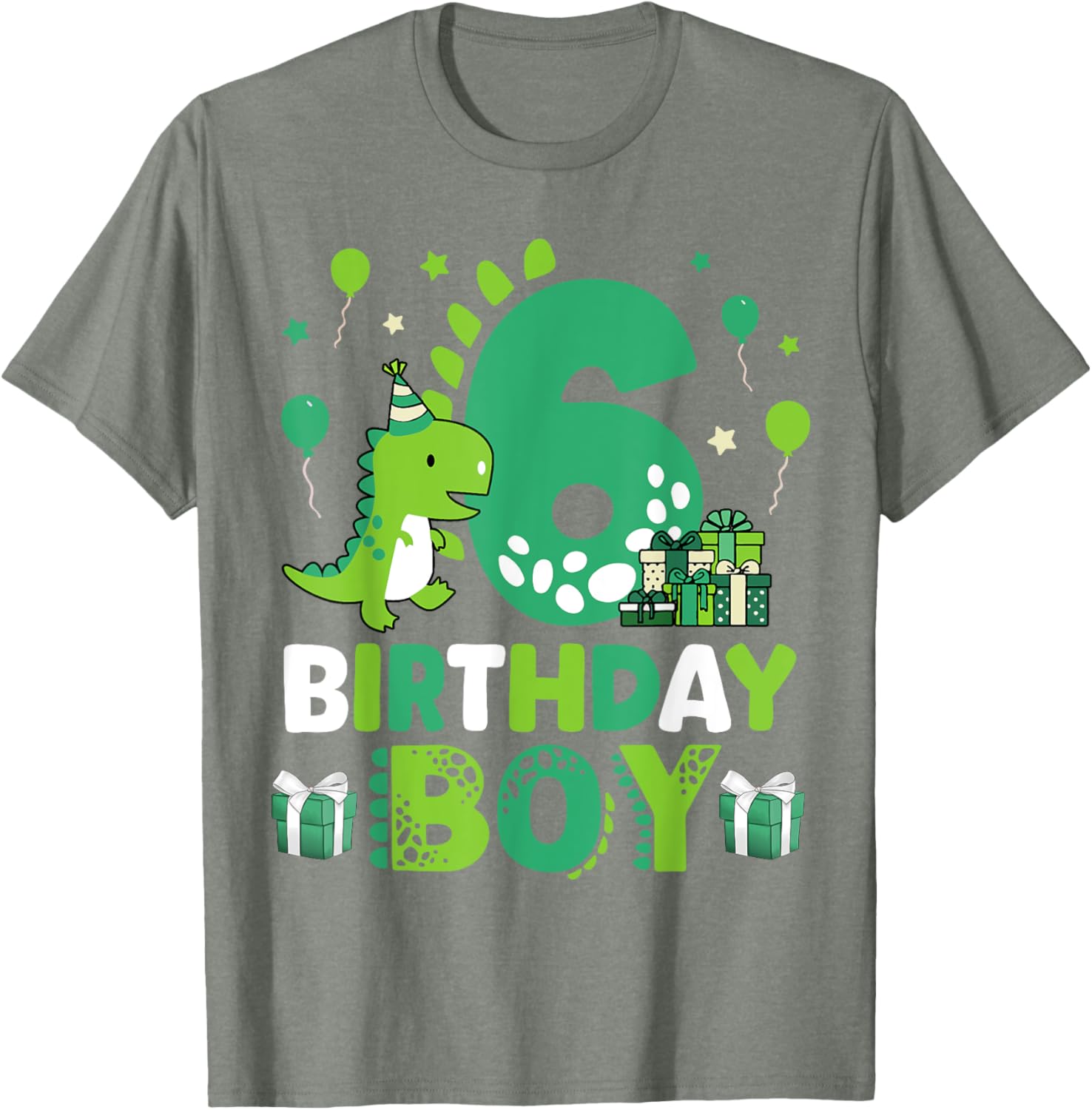 Adorable T Rex Dinosaur Shirt for Boys 6th Birthday Celebration - 19