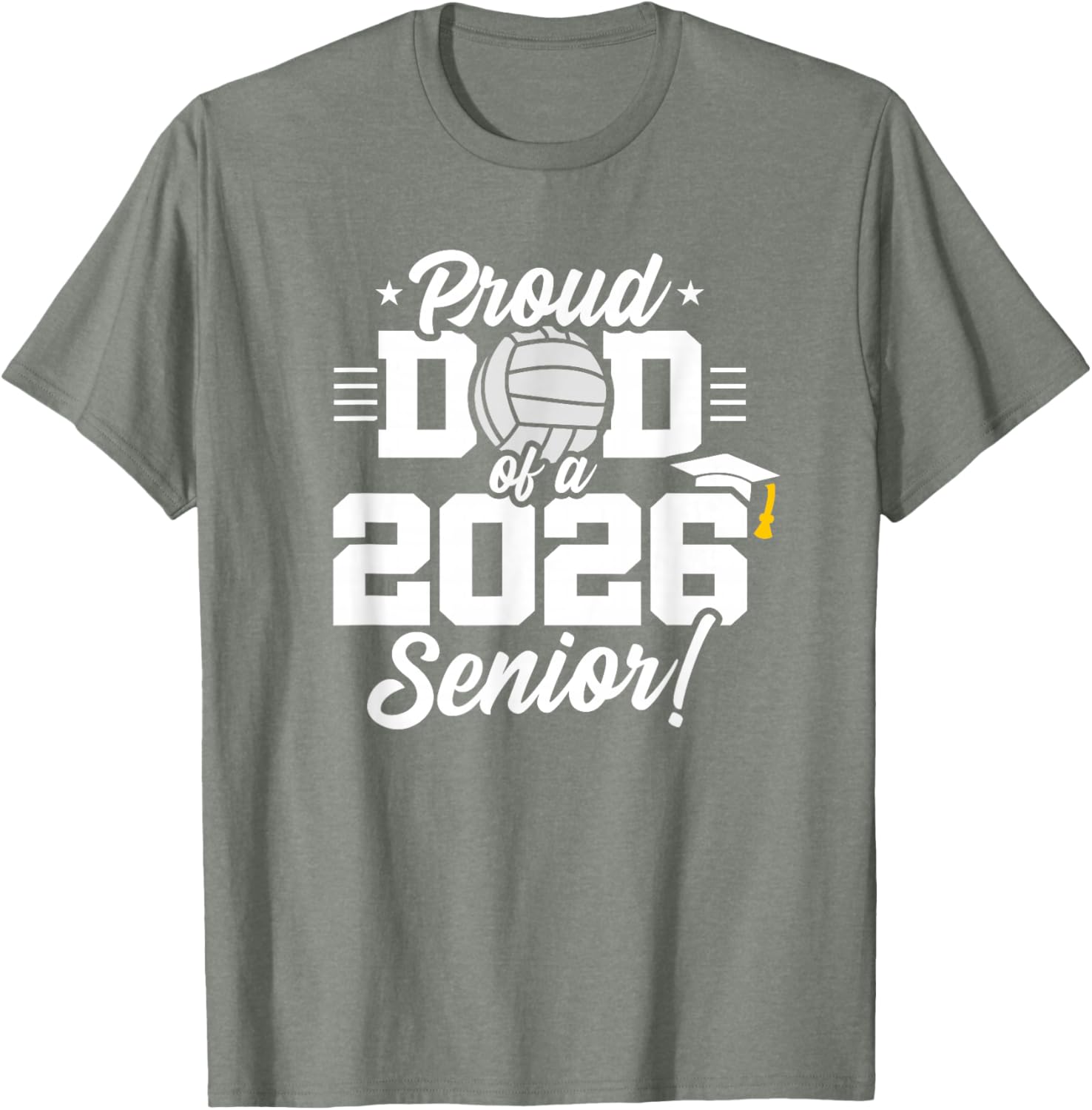 Class of 2026 Volleyball Dad Senior Year T-Shirt for Proud Parents - 11