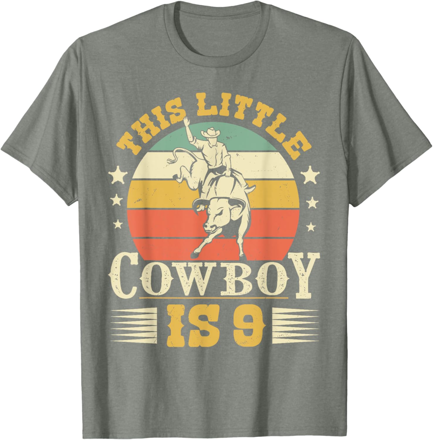 Little Cowboy 9th Birthday T-Shirt for Western Rodeo Fun - 12