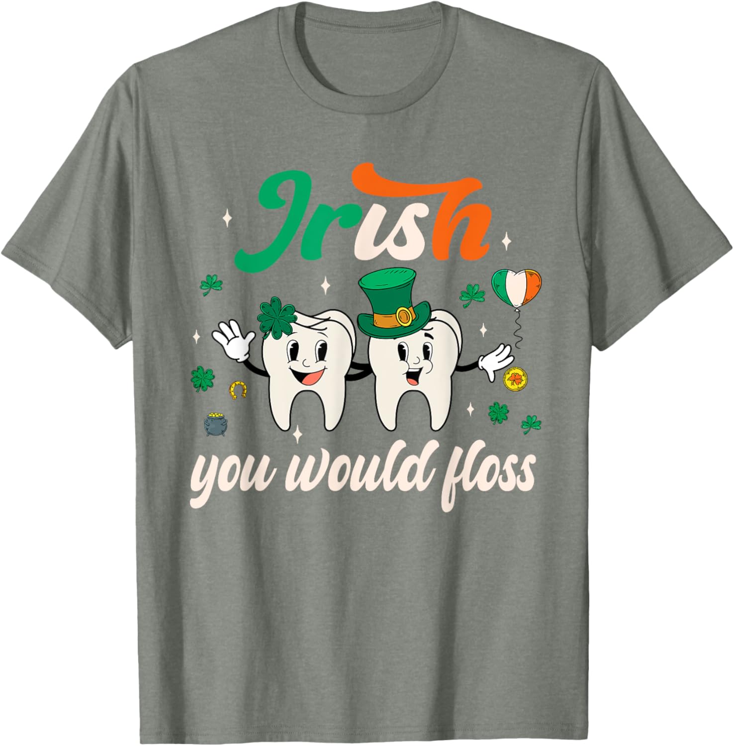 Retro Groovy Irish Dentist Tooth Patrick's T-Shirt for Fun Dental Style - 6