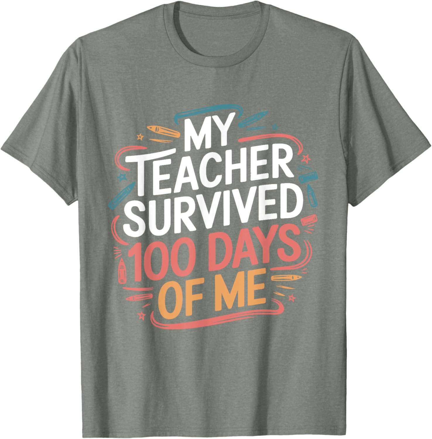 Funny Teacher 100 Days of School T-Shirt Gift for Educators - 2