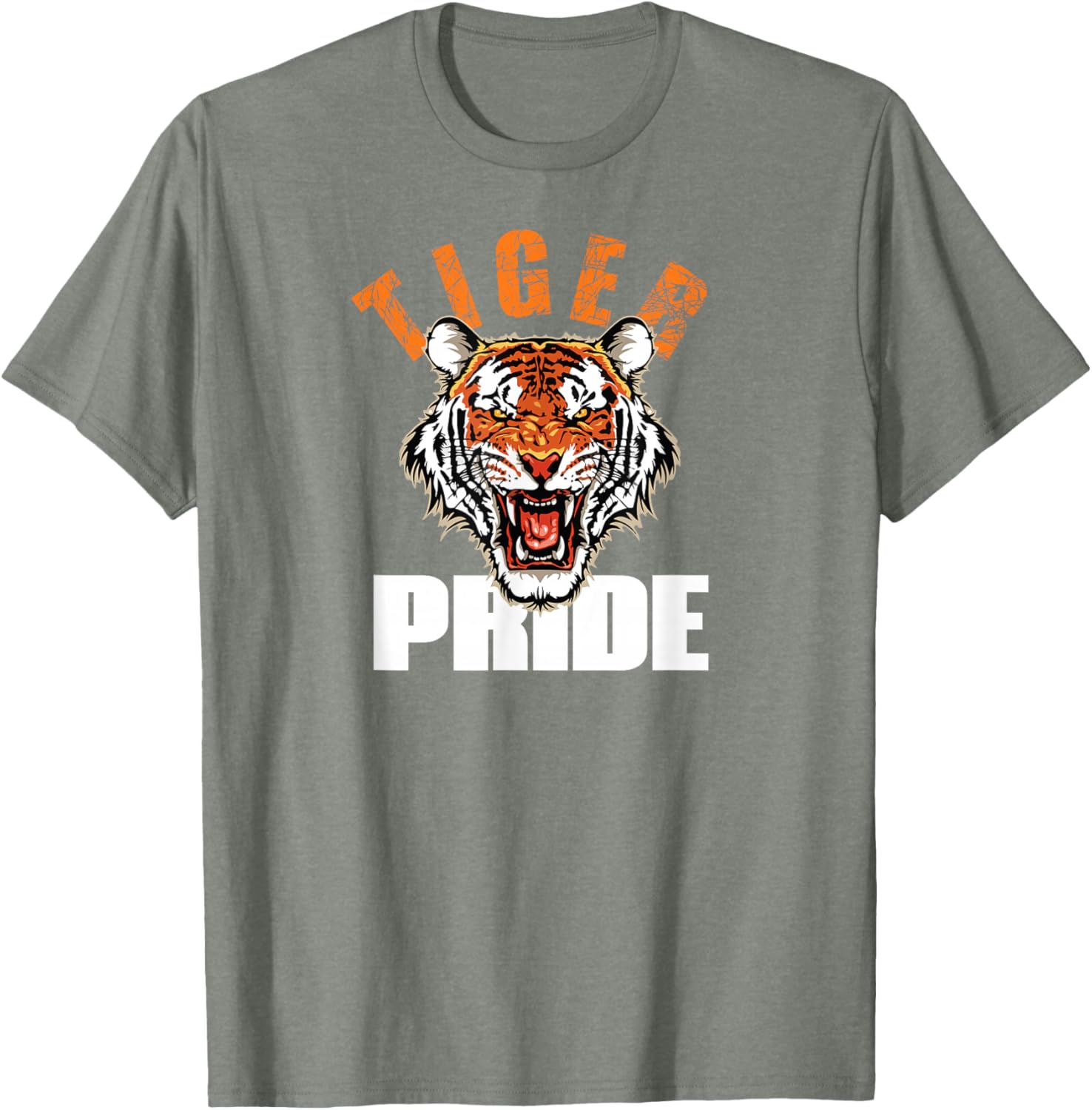 Retro Tiger Pride Vintage Mascot T-Shirt for School Sports Teams - 25