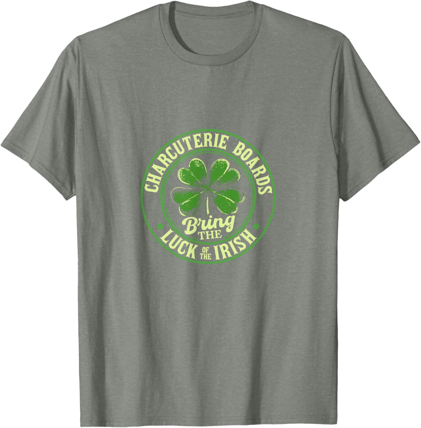 St. Patrick's Day Charcuterie Shamrock T-Shirt for Festive Fun - 1