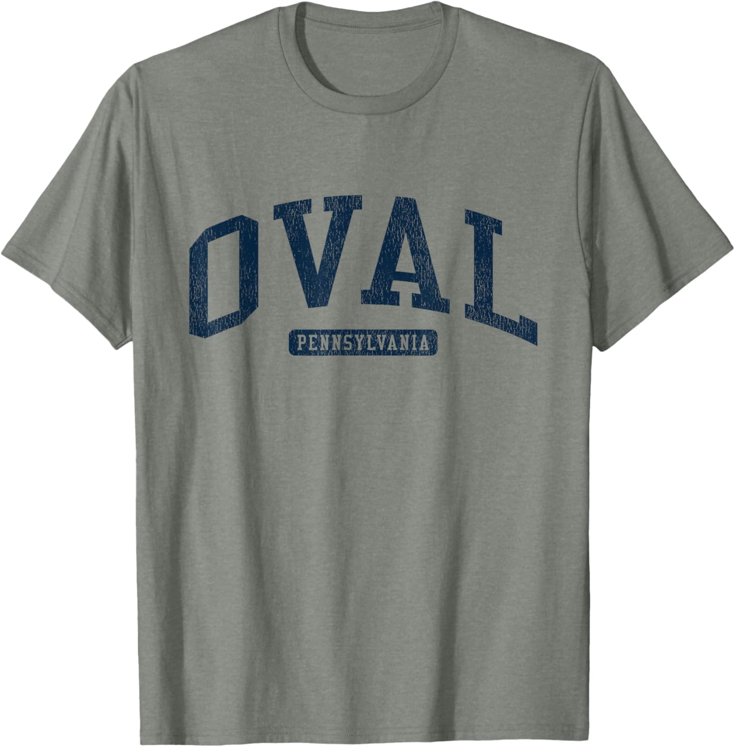 Stylish Blue Oval Pennsylvania College University T-Shirt for Students - 2