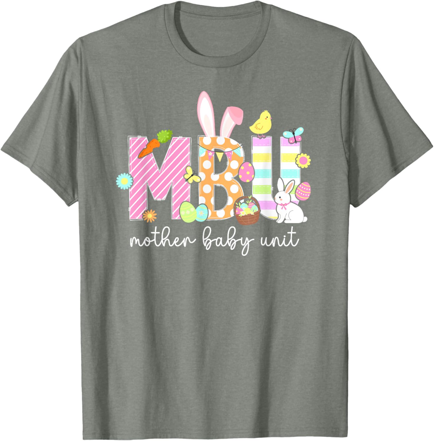 Easter Bunny T-Shirt for Nurses - Cute Mother Baby Unit Design - 16