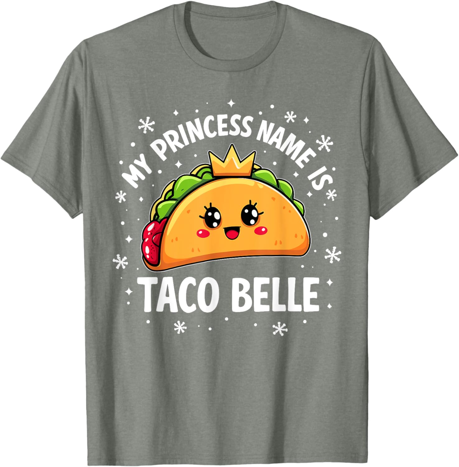 Funny Taco Belle Graphic T-Shirt for Taco Lovers and Foodies - 12