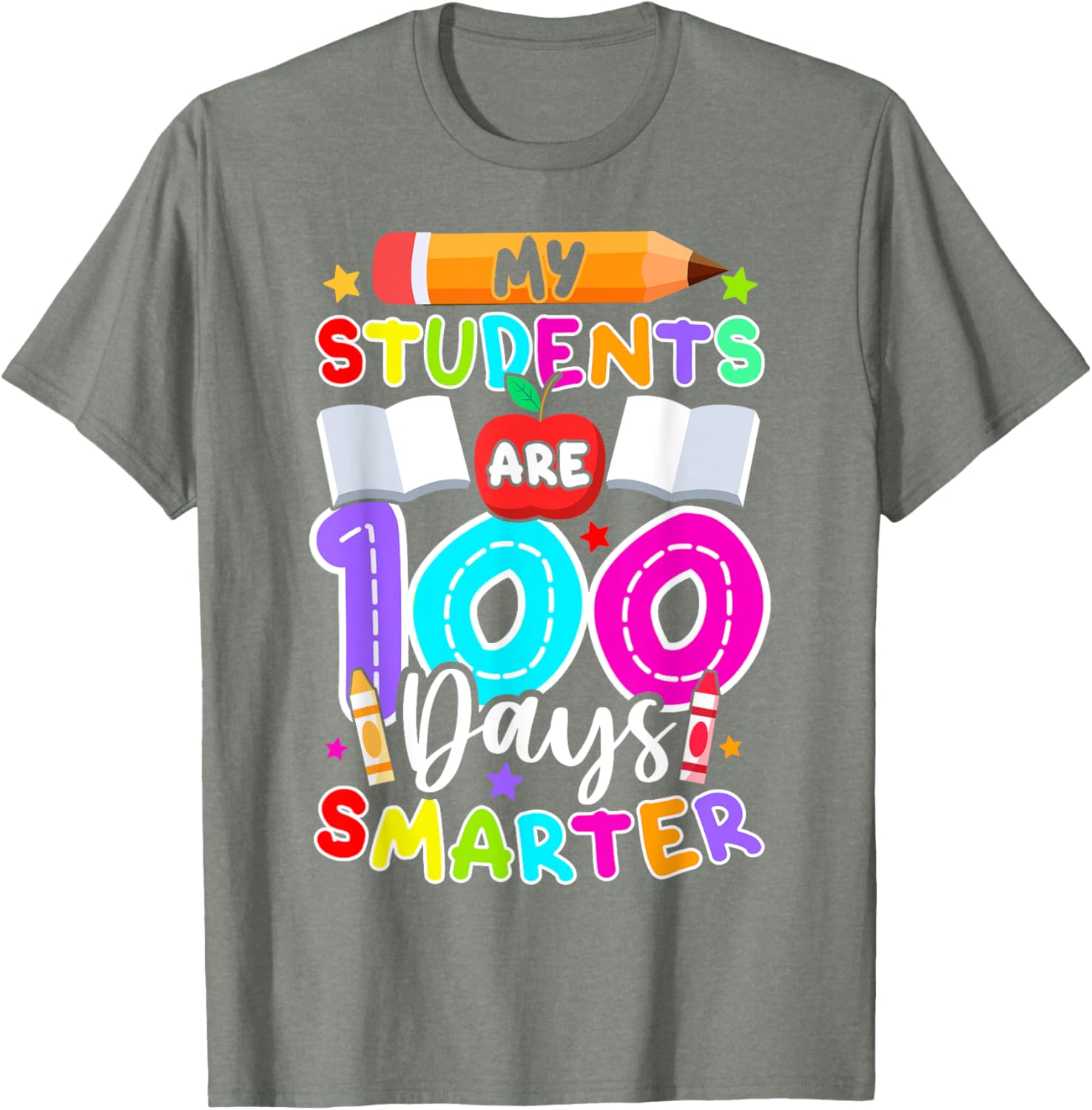 My Students Are 100 Days Smarter T-Shirt for 100th Day of School - 11