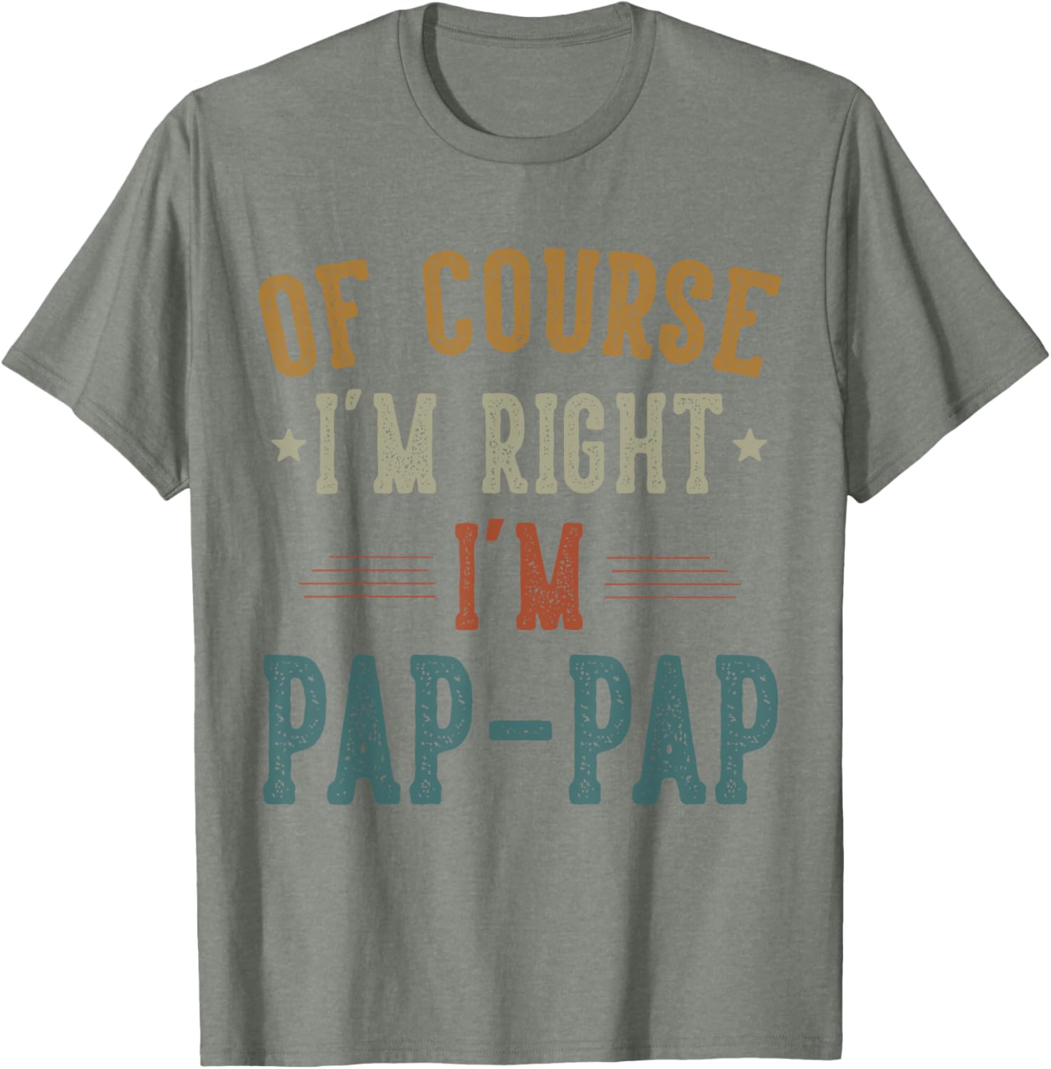 Vintage Pap Pap I'm Right T-Shirt Perfect Gift for Father's Day - 3