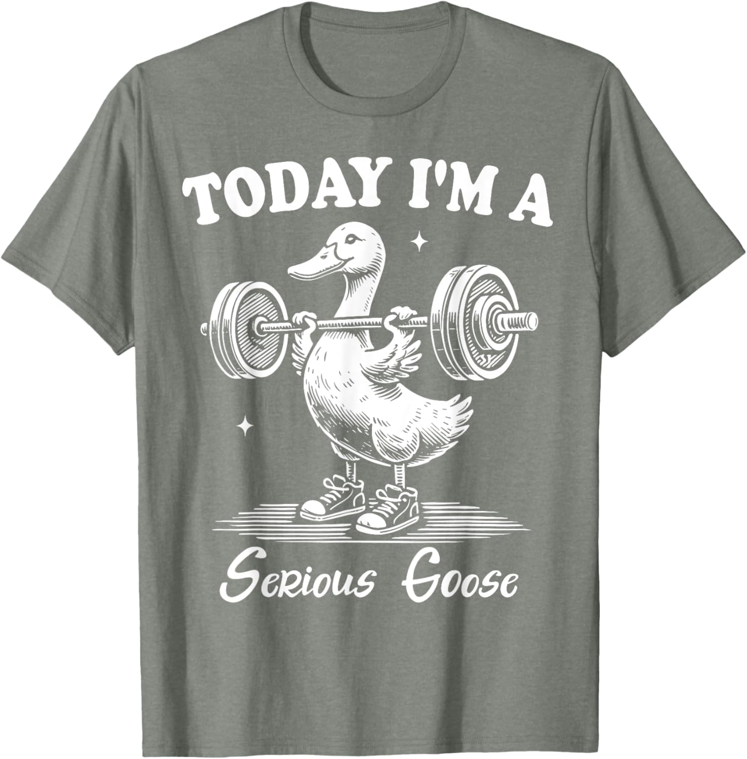 Funny Serious Goose Gym Fitness T-Shirt for Lifting Weights Lovers - 18