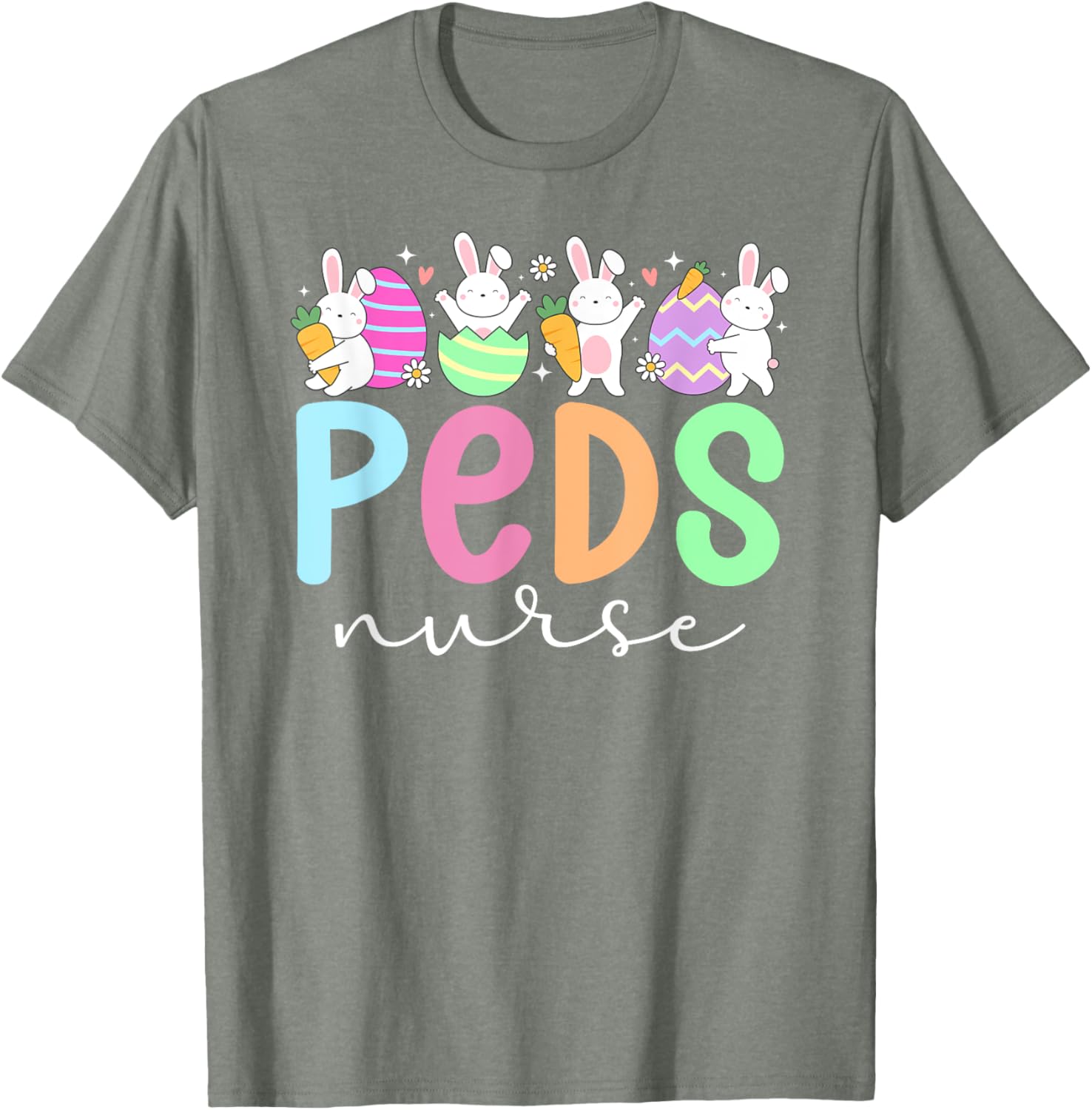 Pediatric Nurse Easter Bunny T-Shirt for Fun Easter Celebrations - 15