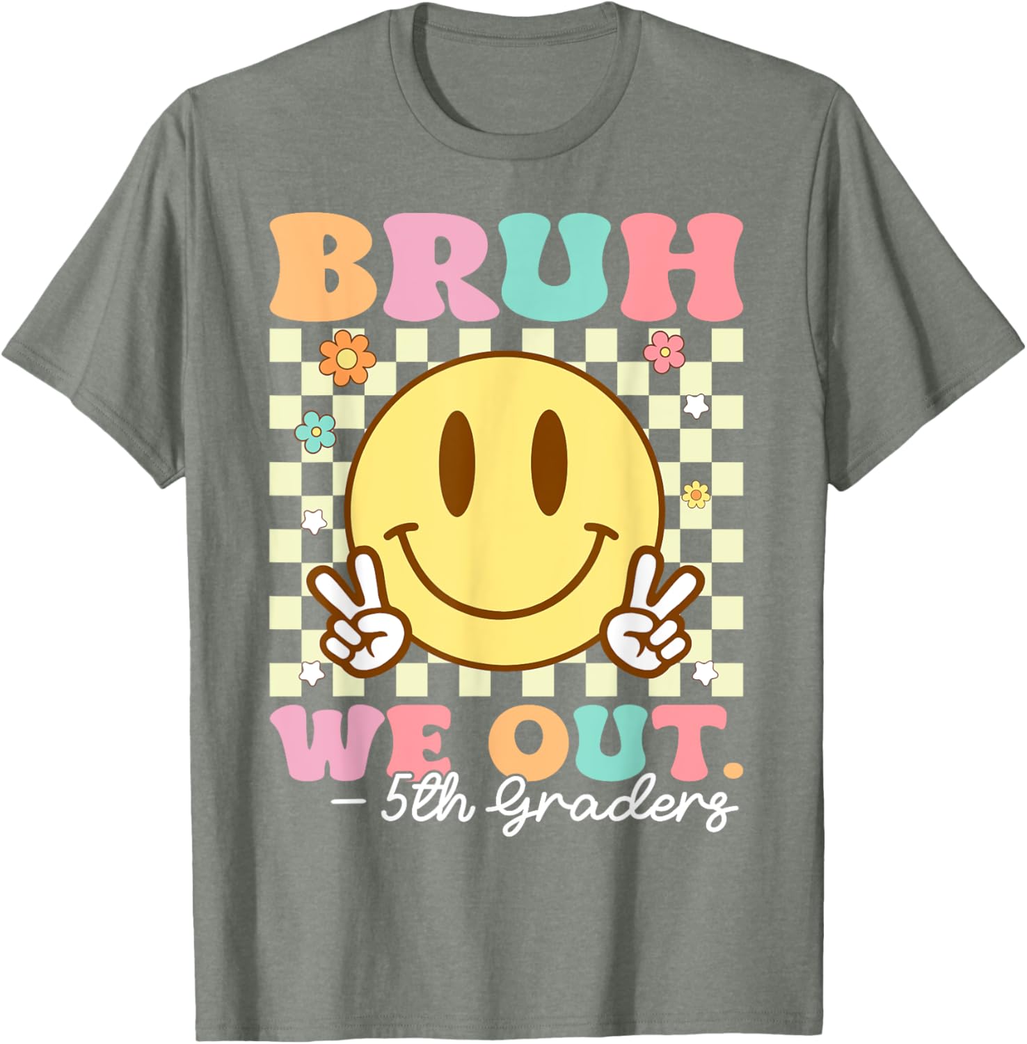 Bruh We Out Class of 2025 5th Grade Graduation T-Shirt for Kids - 7