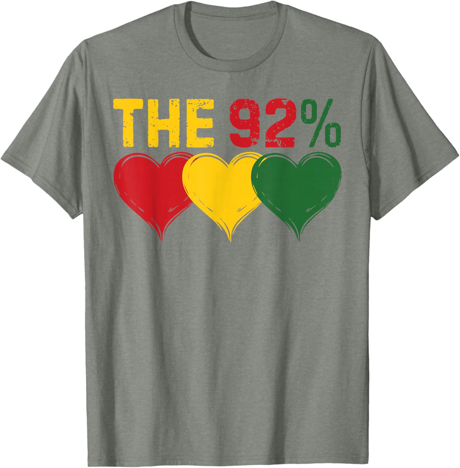 Celebrate Black Women's History Month with the 92% Art Collective Heart T-Shirt - 5