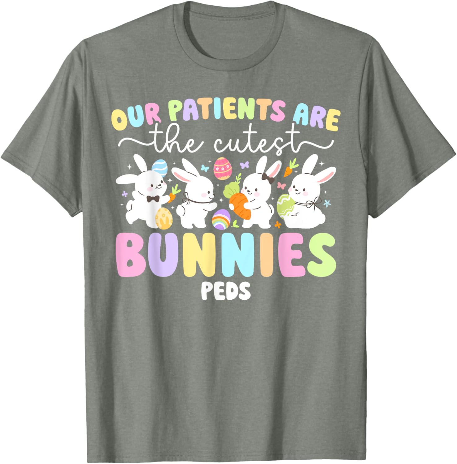 Cute Peds Easter Bunny Pediatric Nurse T-Shirt for Nurse Appreciation Day - 16